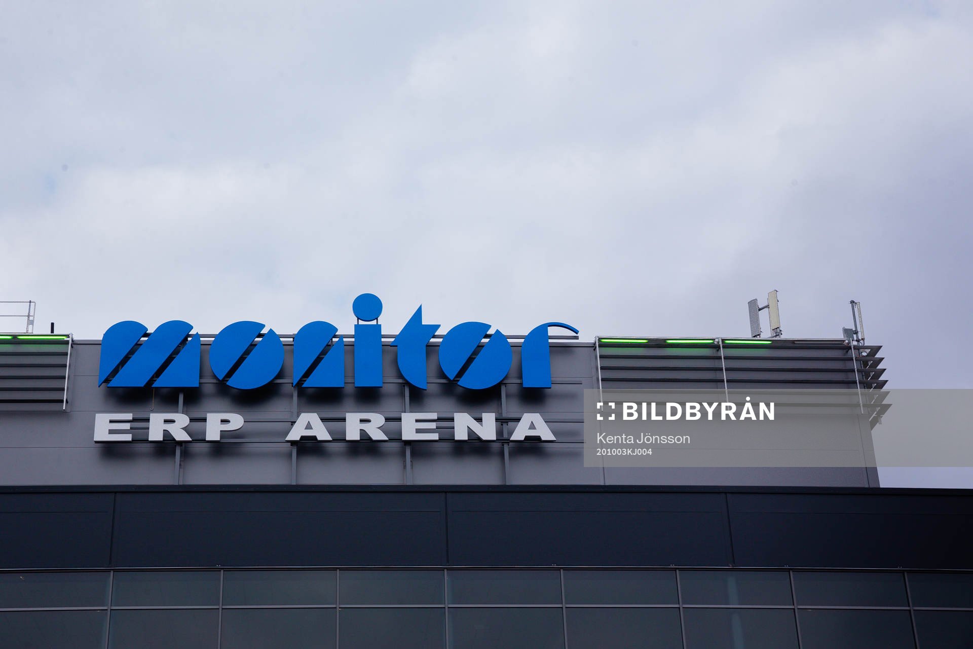 Skylt på Monitor ERP Arena