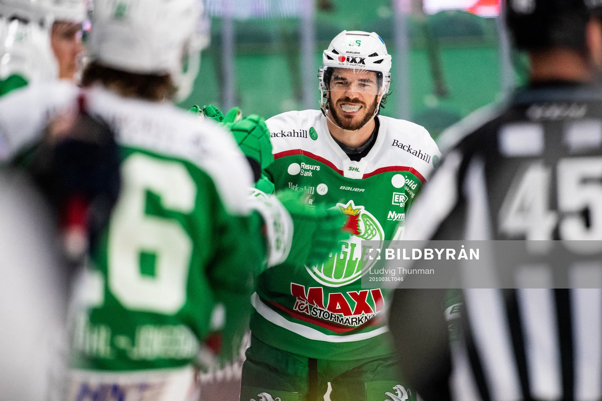 Rögles Eric Gelinas jublar