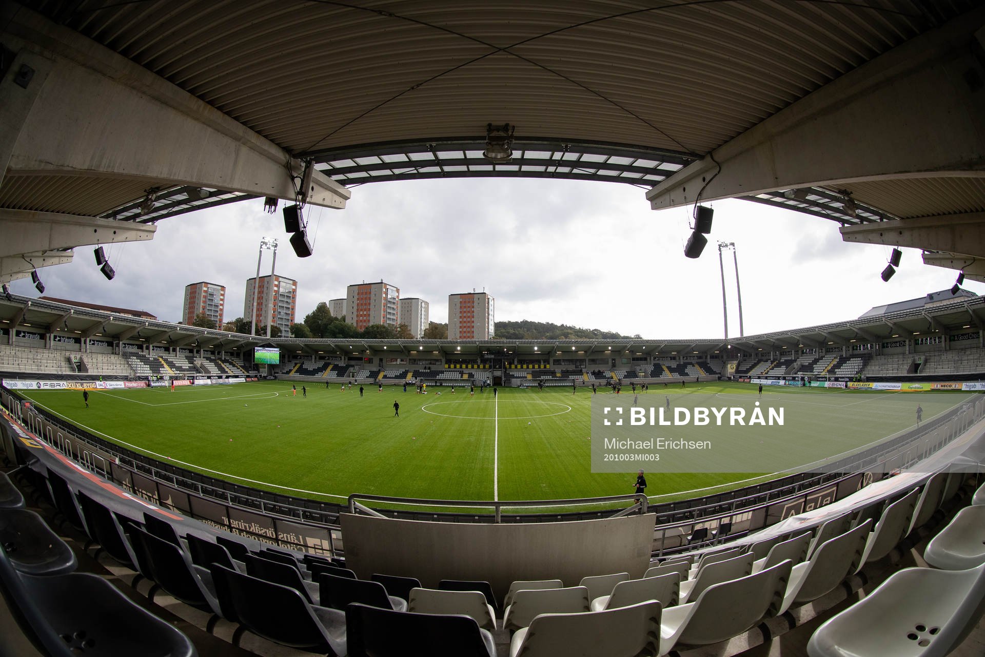 Bravida Arena interiört innan fotbollsmatchen i Allsvenskan mellan Häcken och Falkenberg den 3 oktober 2020 i Göteborg.