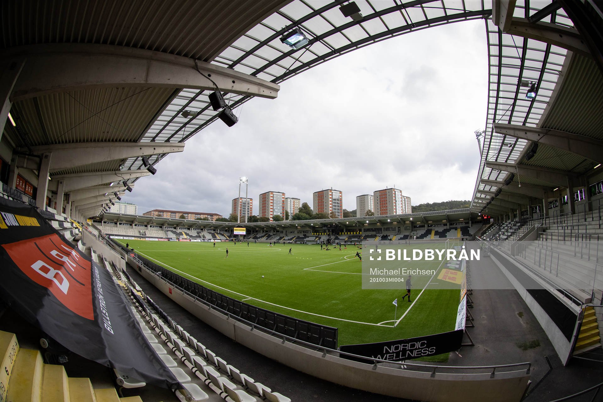 Bravida Arena interiört innan fotbollsmatchen i Allsvenskan mellan Häcken och Falkenberg den 3 oktober 2020 i Göteborg.