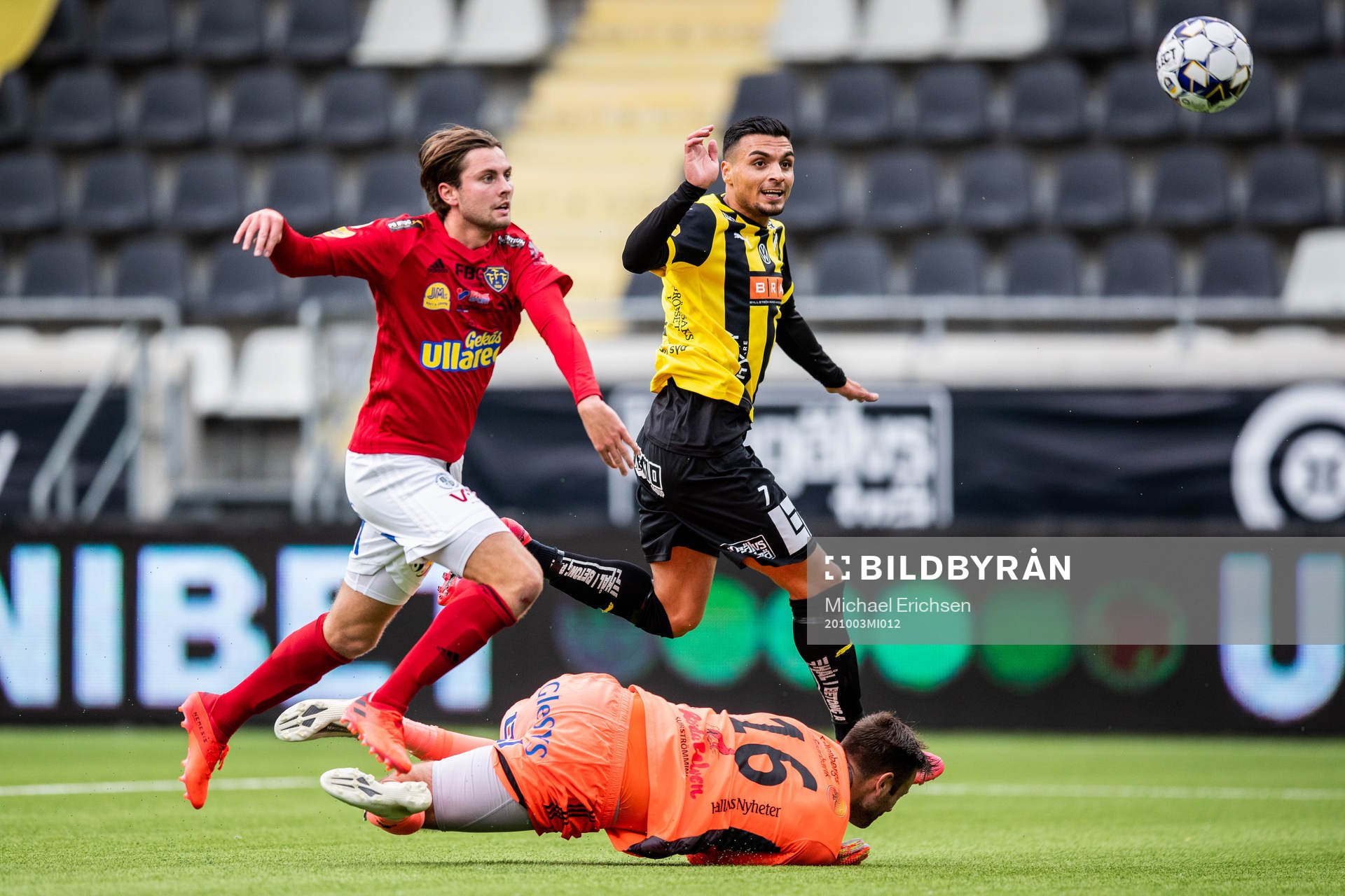 Häckens Ahmed Yasin mot Falkenbergs Axel Norén och