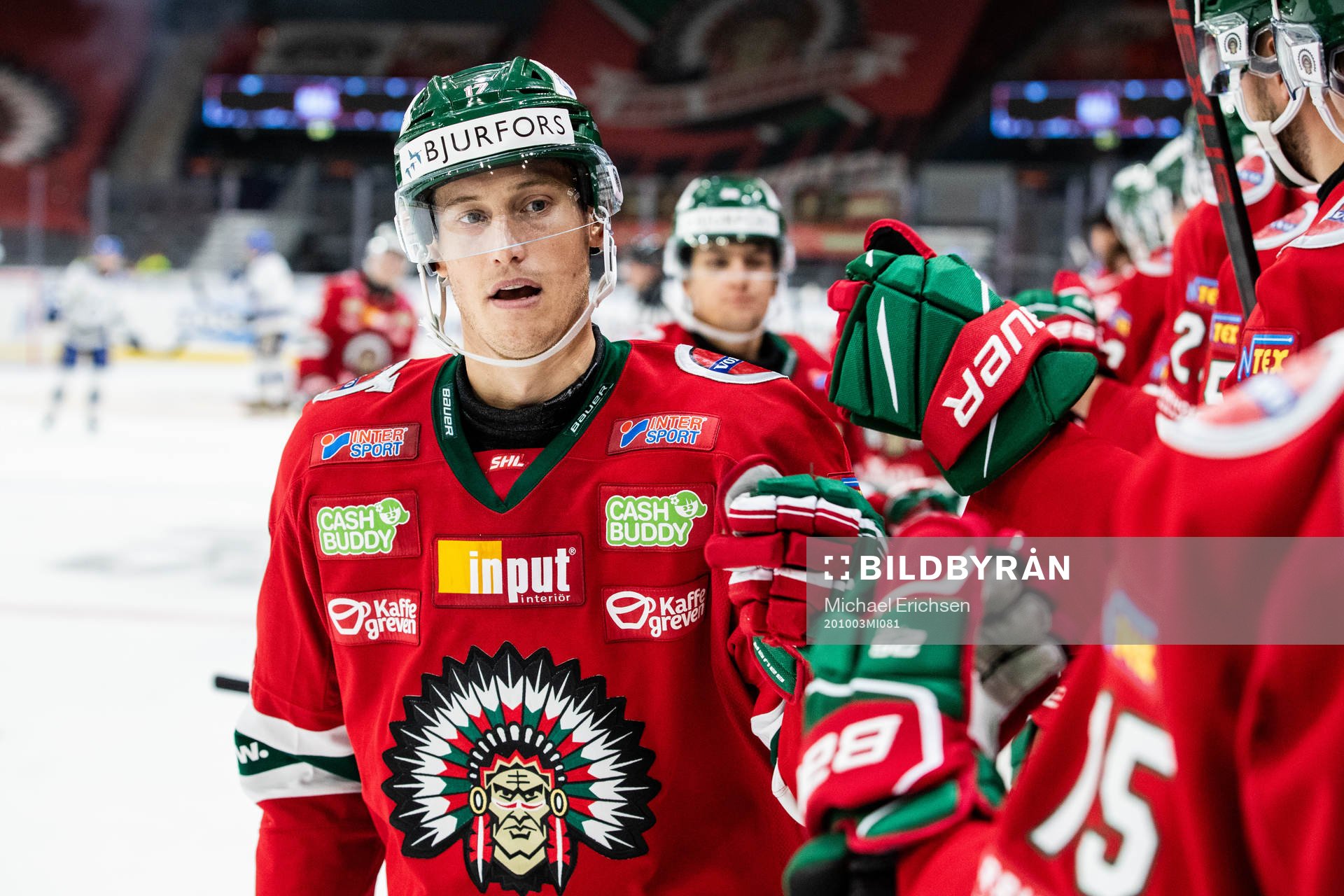 Frölundas Robin Alvarez jublar