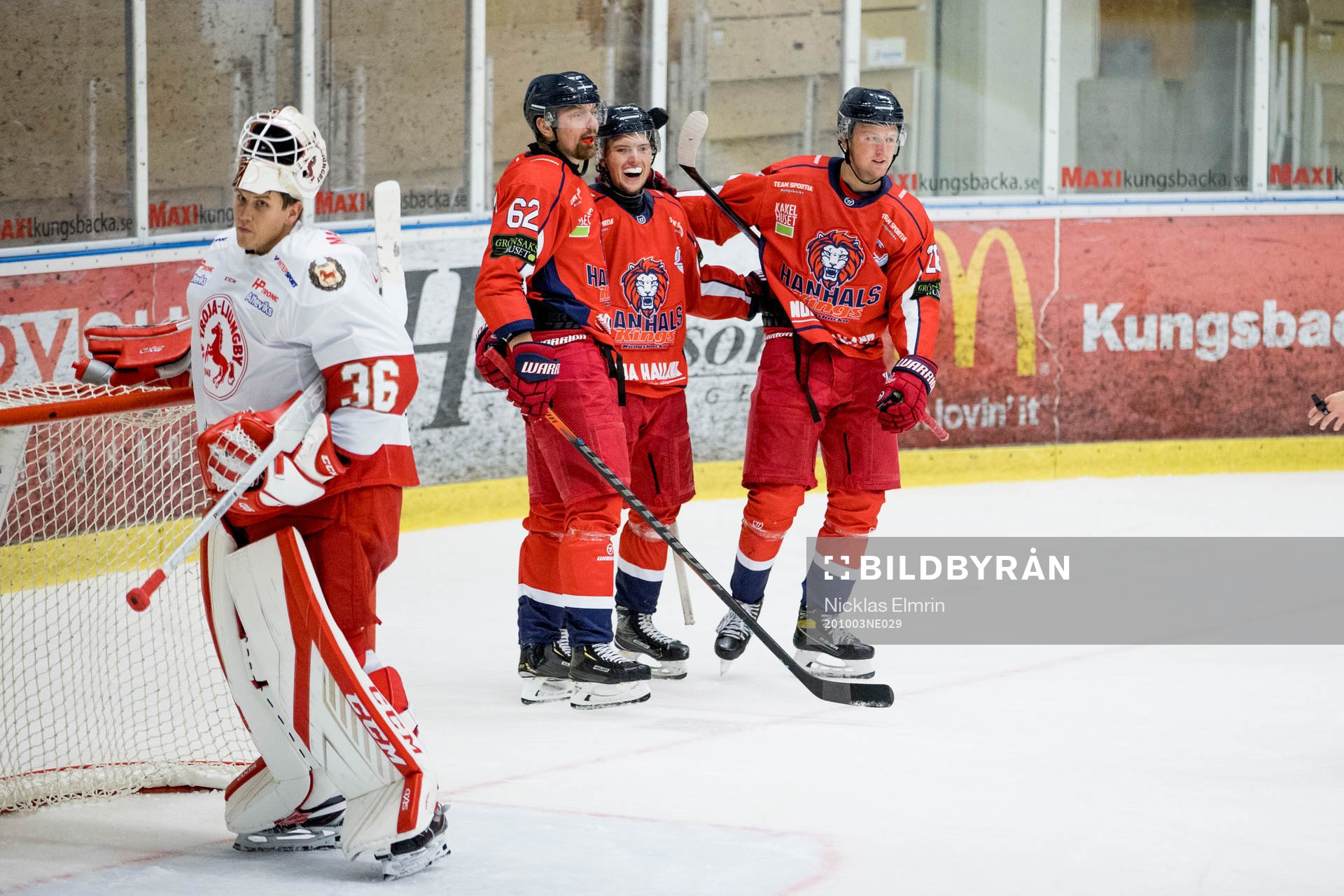 Hanhals Lukas Wahlberg, Filip Persson och Mattias Elfström