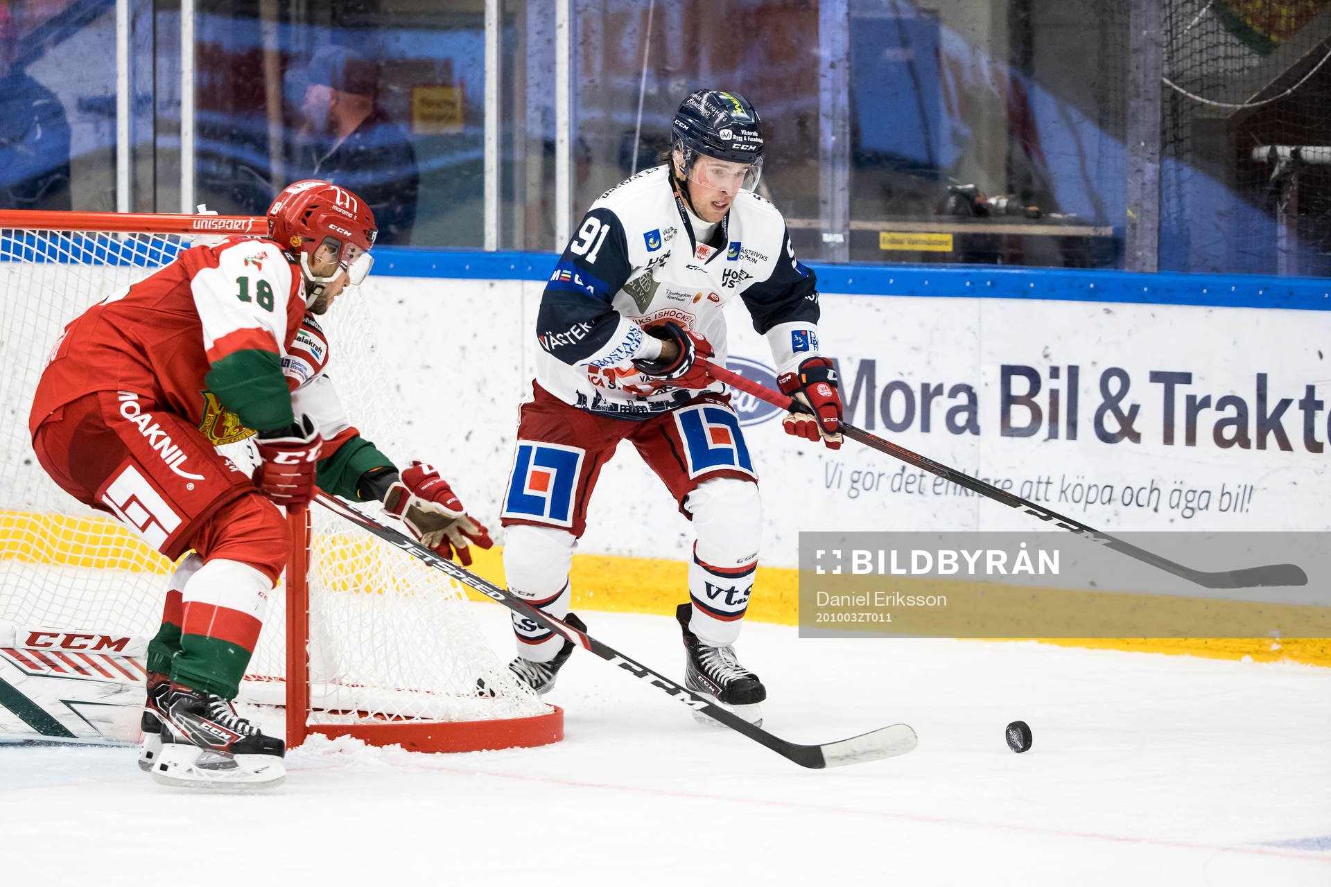 Moras Mattias Nörstebö och Västerviks Tim Wahlgren