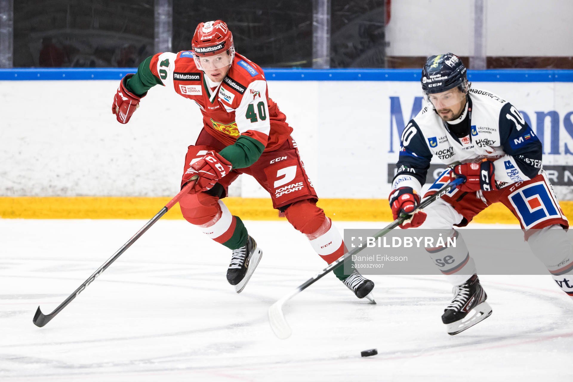 Moras Oskar Stål-Lyrenäs och Västerviks Gerry Fitzgerald