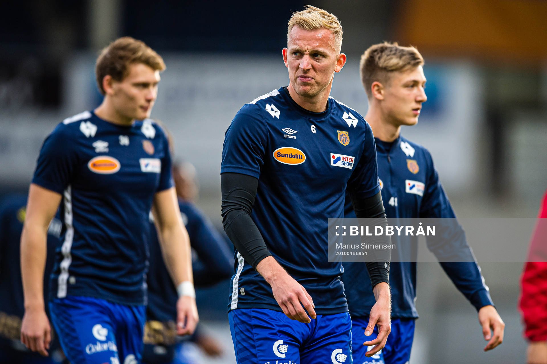 Daan Frederikus Quirinus Klinkenberg of Aalesund during warm-up ahead of the Eliteserien match between Aalesund and Kristiansund on October 4, 2020 in Ålesund.