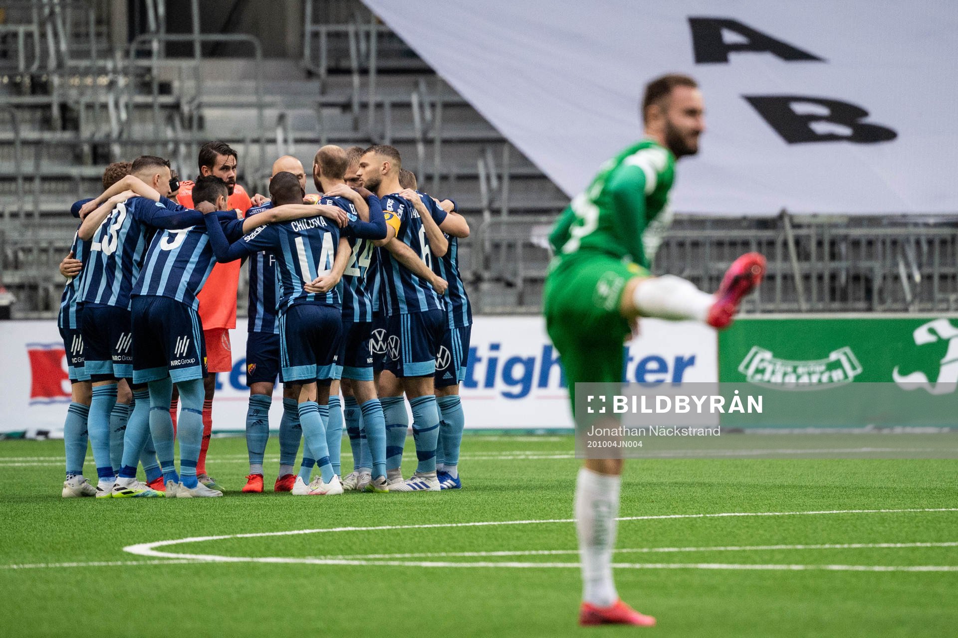 Djurgårdens spelare samlas