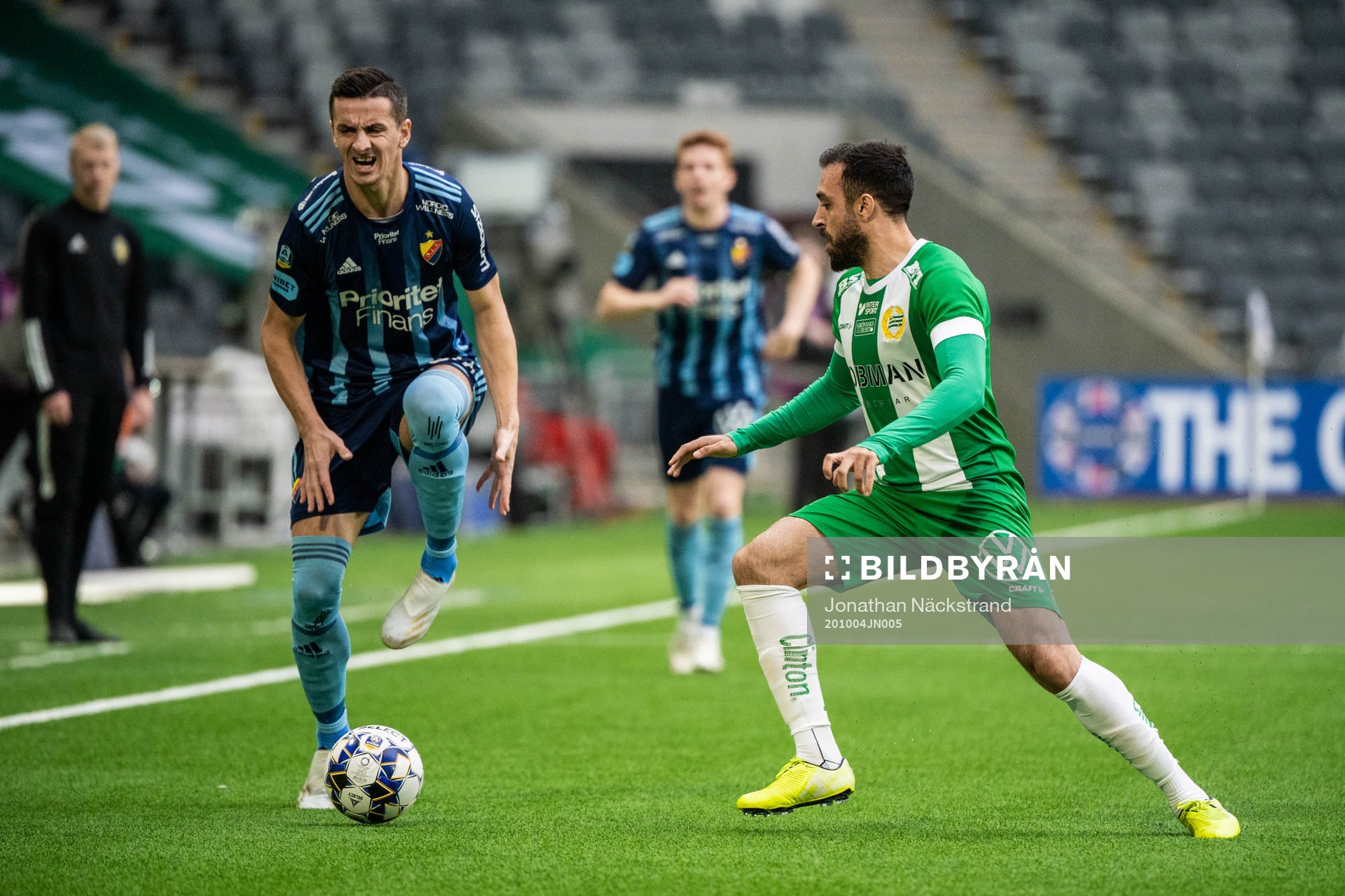 Hammarbys Abdul Khalili och Djurgårdens Haris Radetinac
