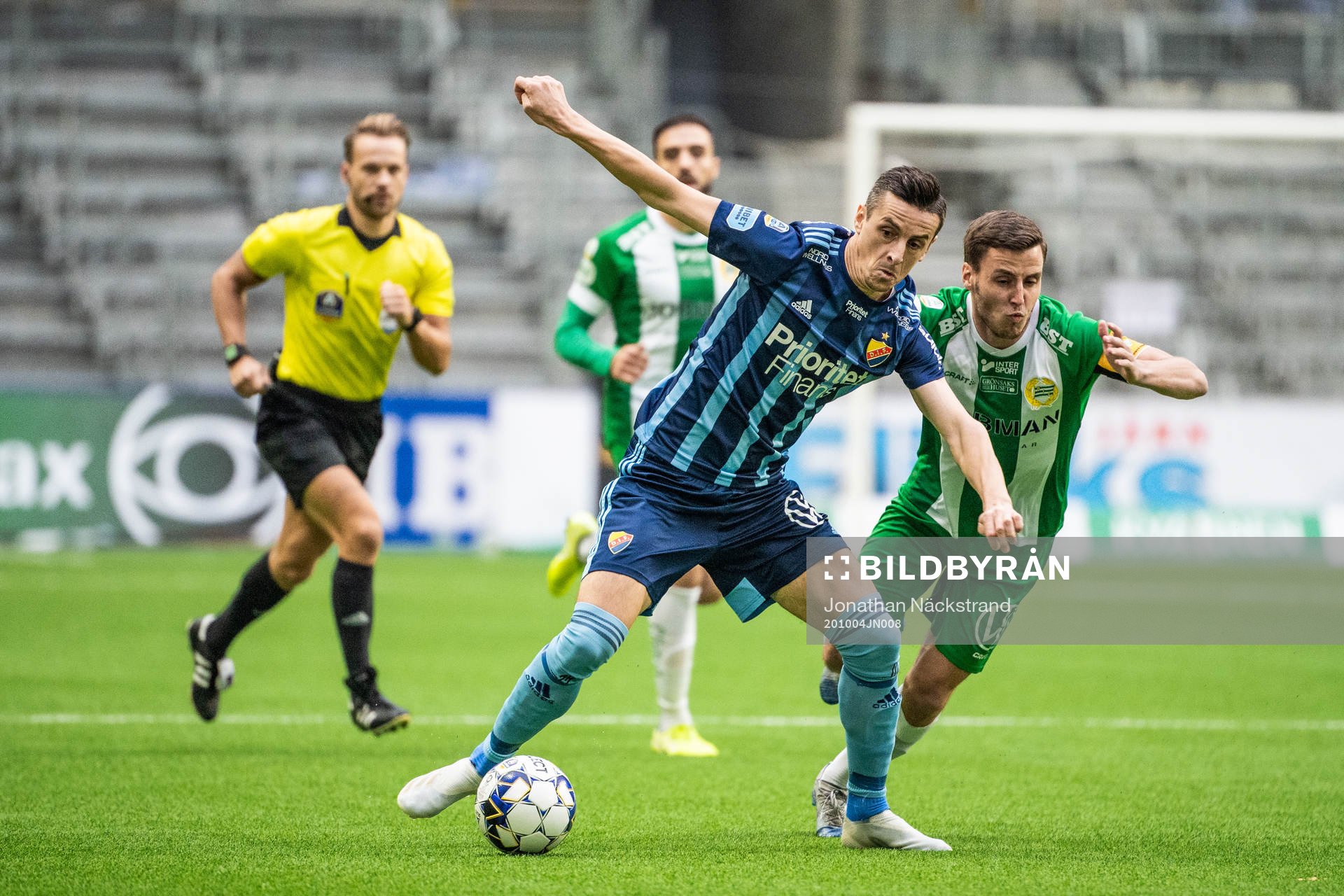 Djurgårdens Haris Radetinac och Hammarbys Jeppe Andersen