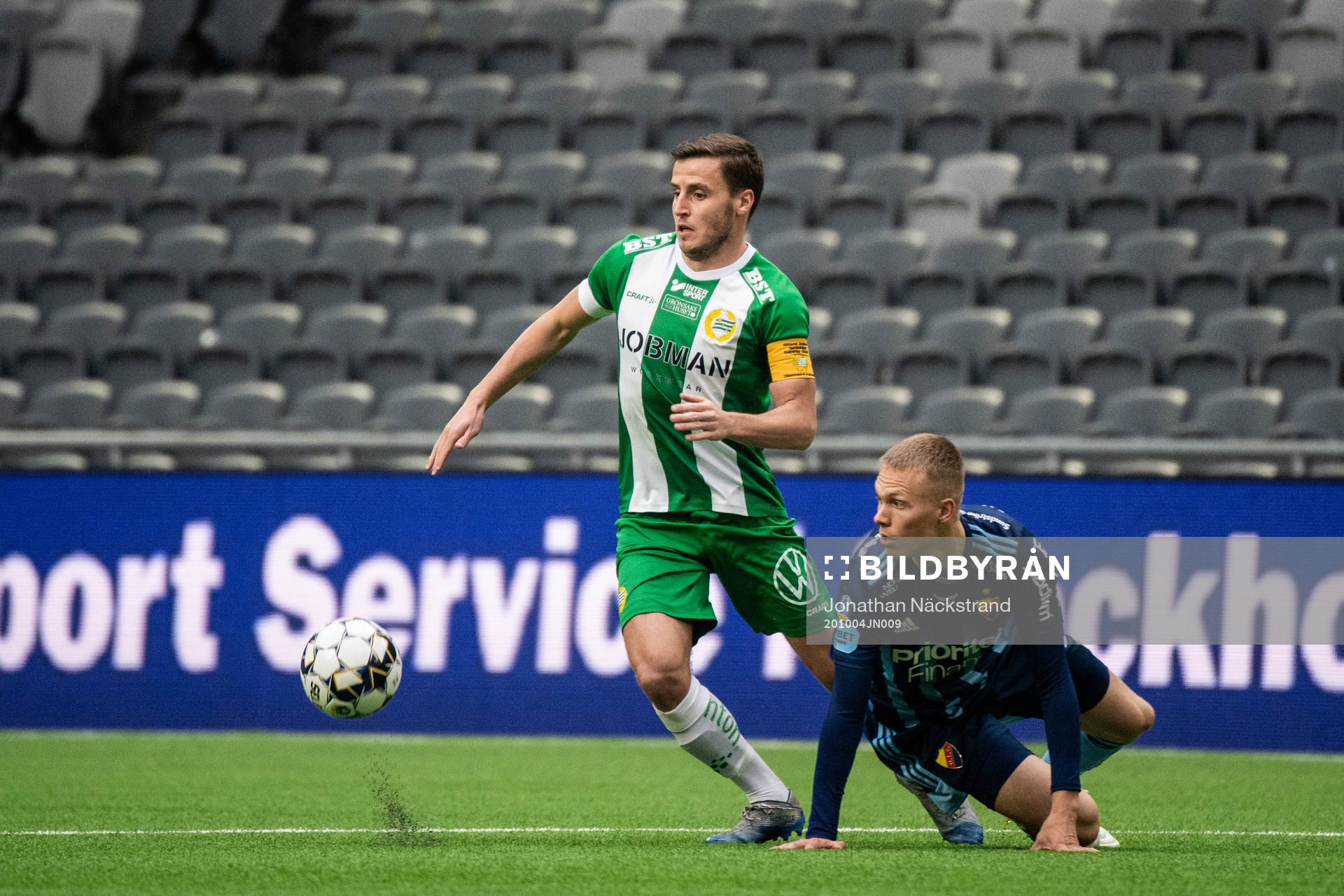 Hammarbys Jeppe Andersen och Djurgårdens Jonathan