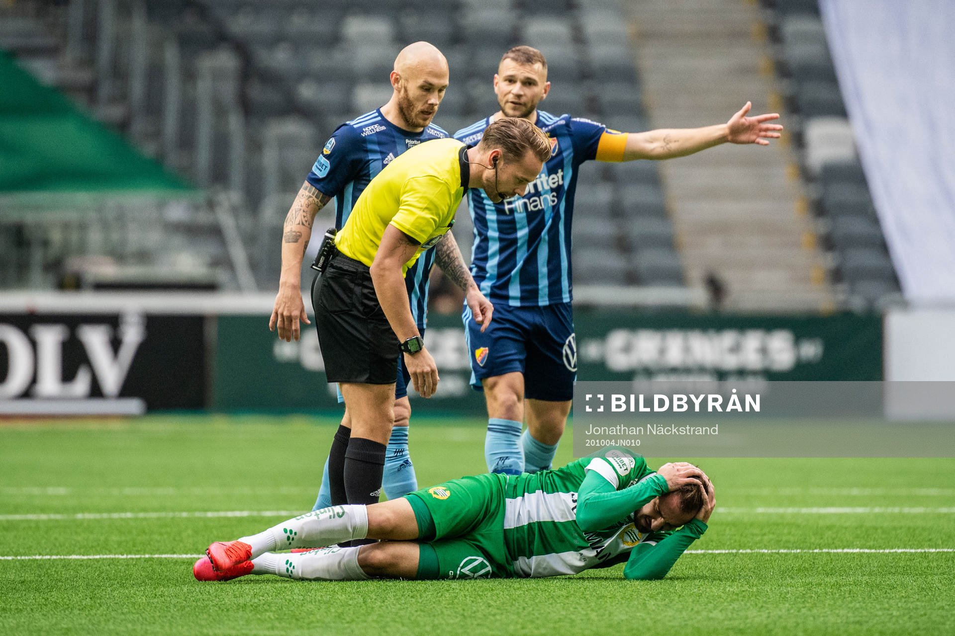 Hammarbys Muamer Tankovic har ont