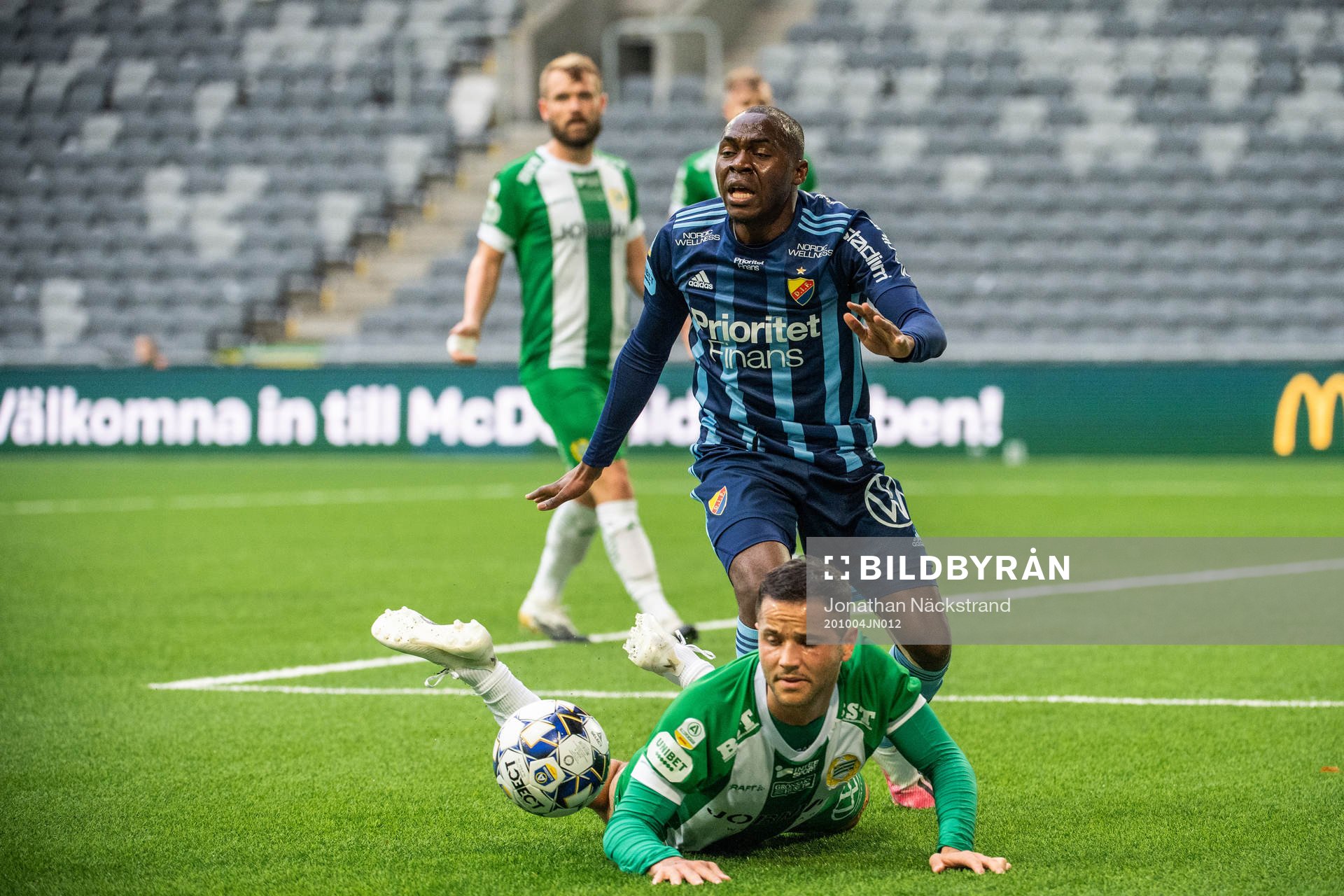 Djurgårdens Edward Chilufya och Hammarbys Mohanad Jeahze