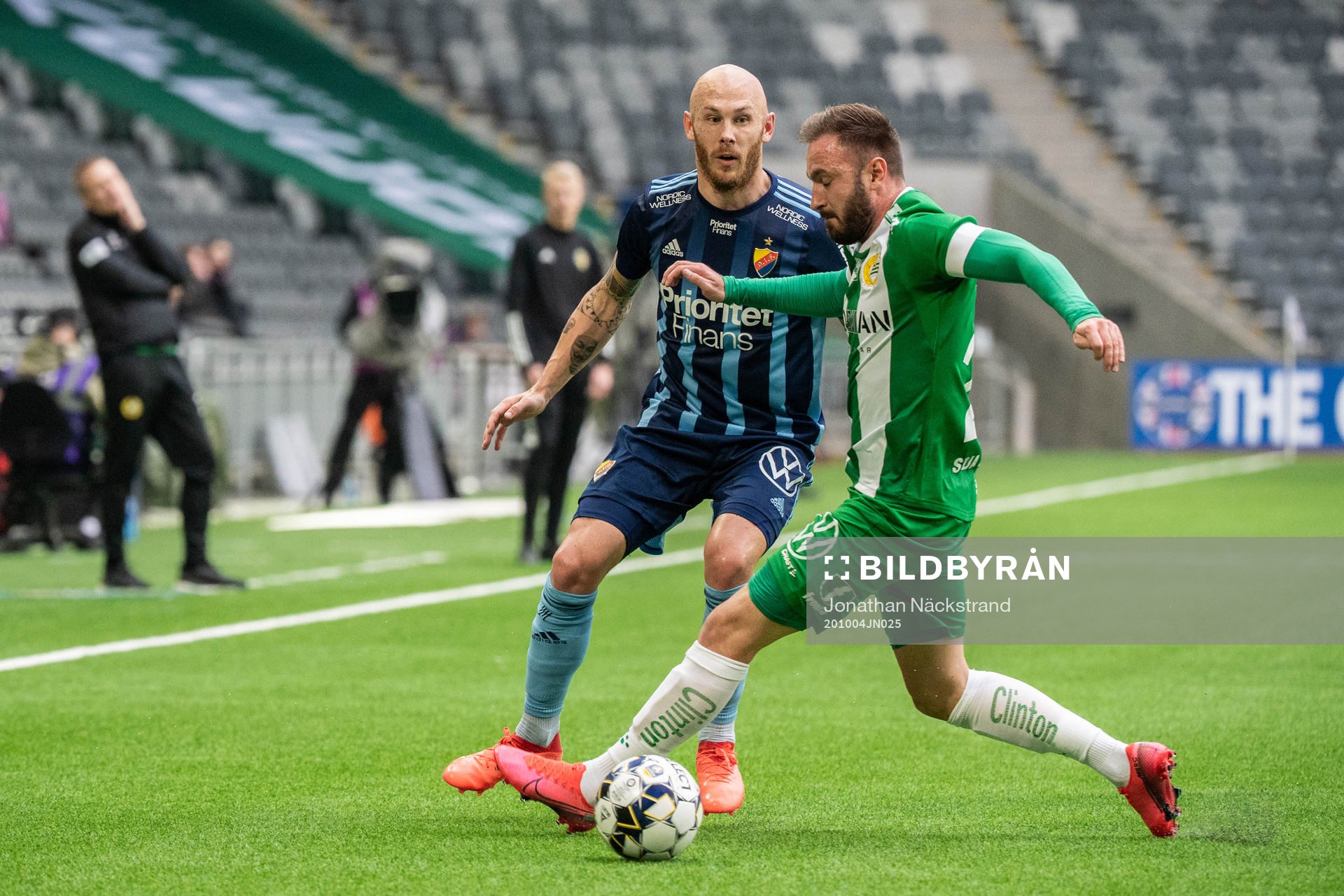Djurgårdens Magnus Eriksson och Hammarbys Muamer Tankovic