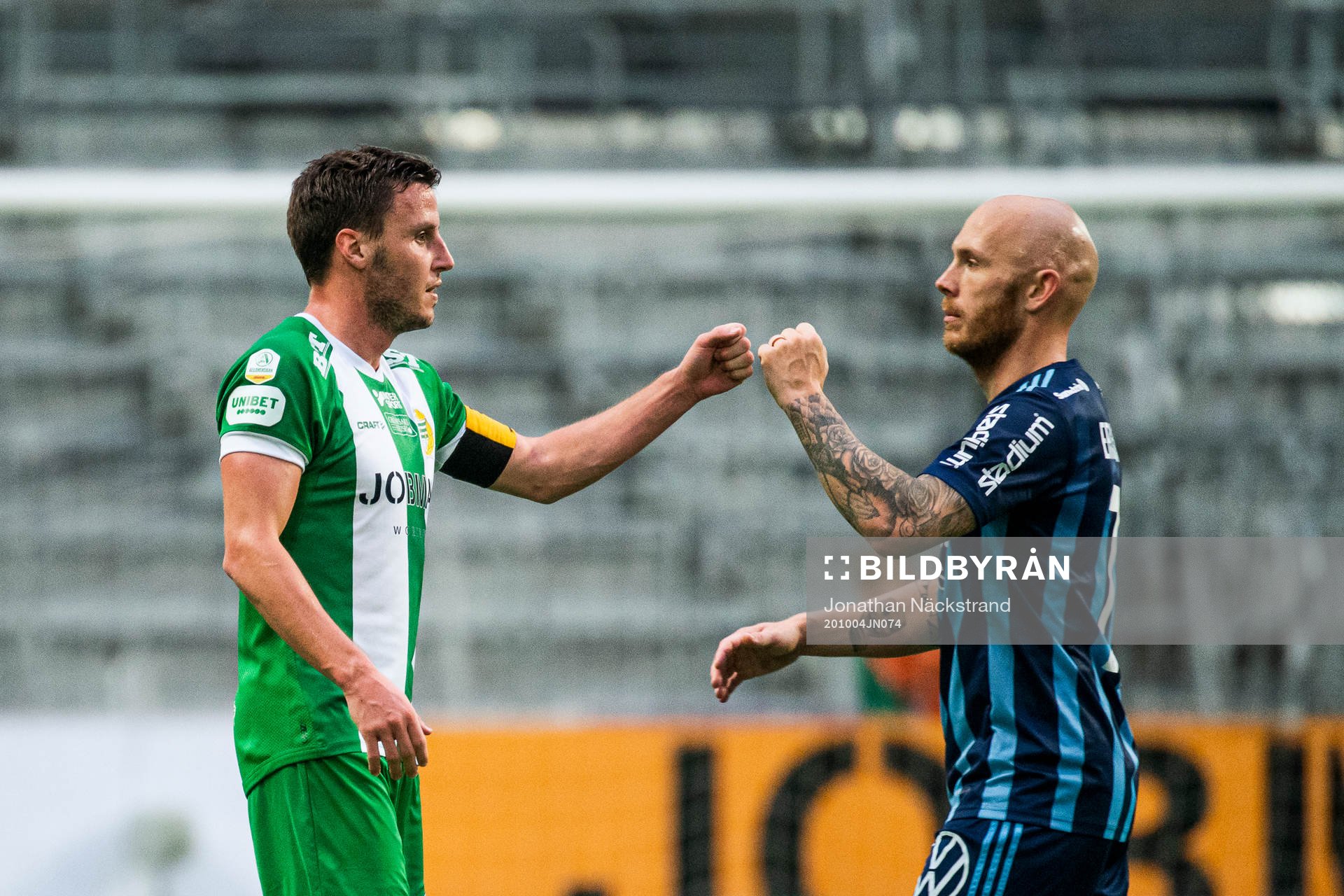Hammarbys Jeppe Andersen och Djurgårdens Magnus Eriksson