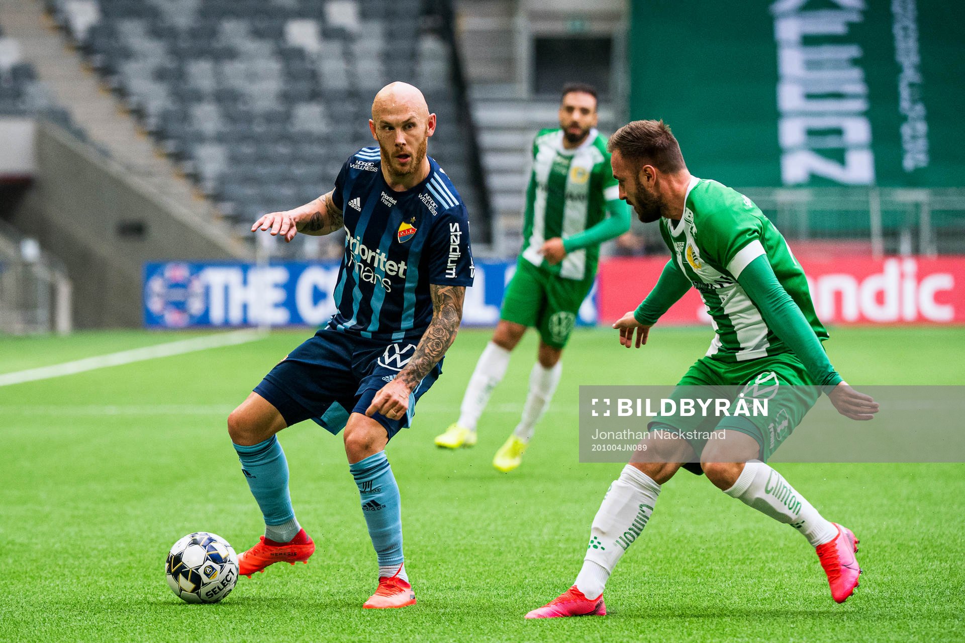 Djurgårdens Magnus Eriksson och Muamer Tankovic