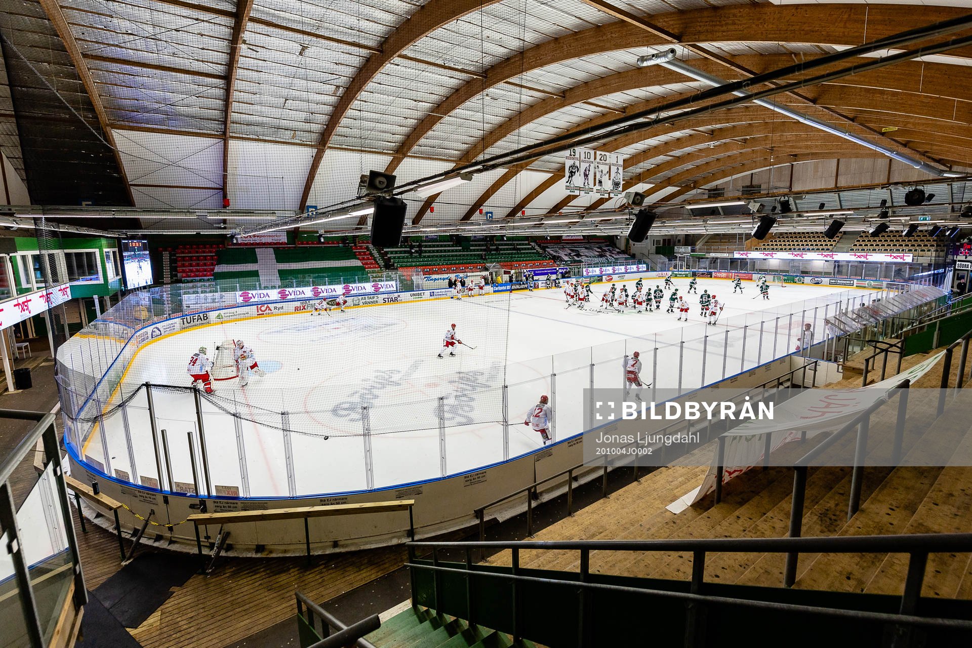 Interiör vy från Nelson garden arena före