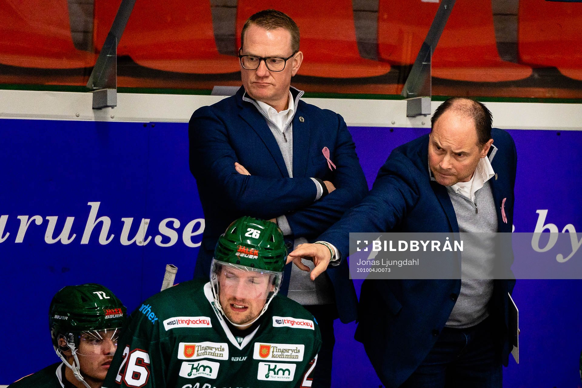 Tingsryds tränare Magnus Bogren  och assisterande tränare