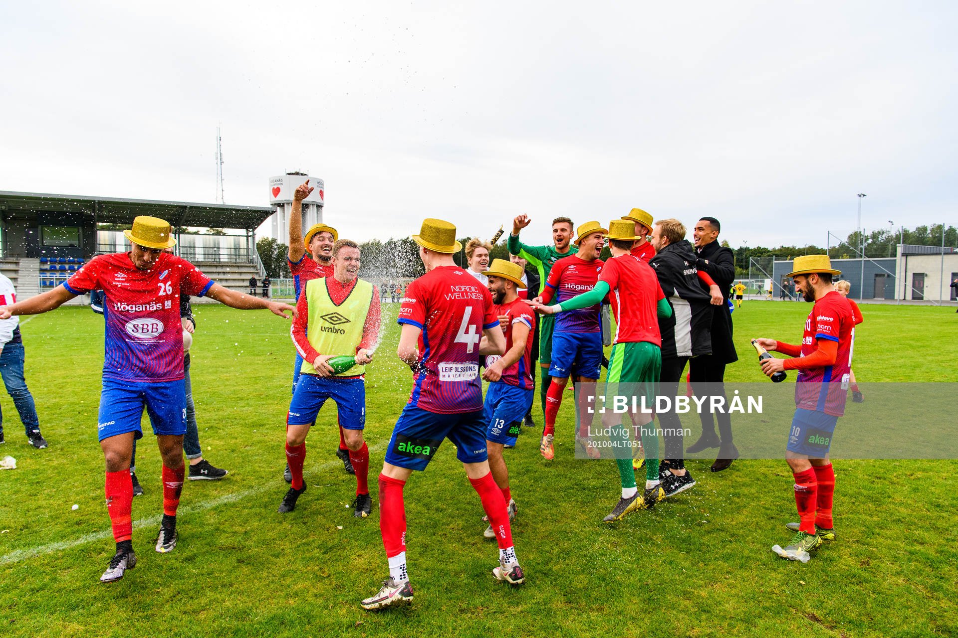 Höganäs spelare jublar