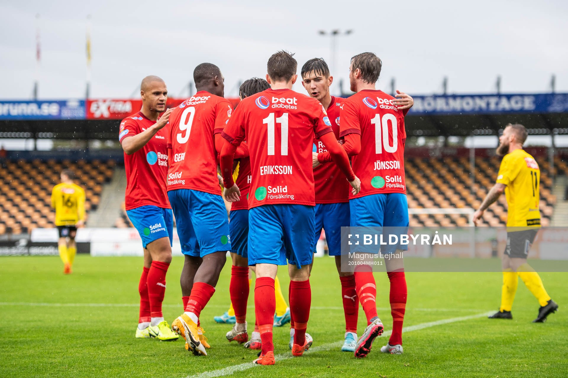 Helsingborgs spelare jublar