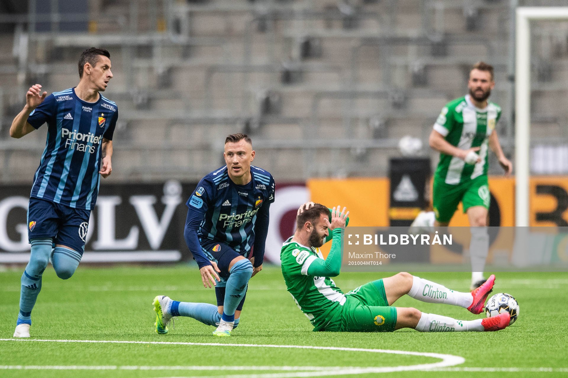 Hammarbys Muamer Tankovic har ont
