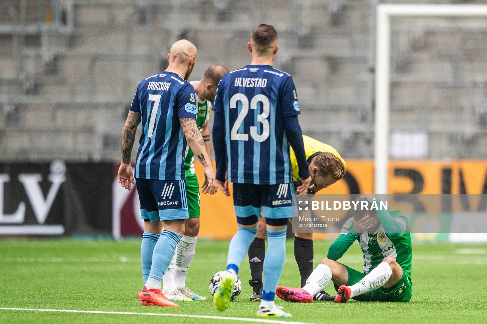 Hammarbys Muamer Tankovic har ont