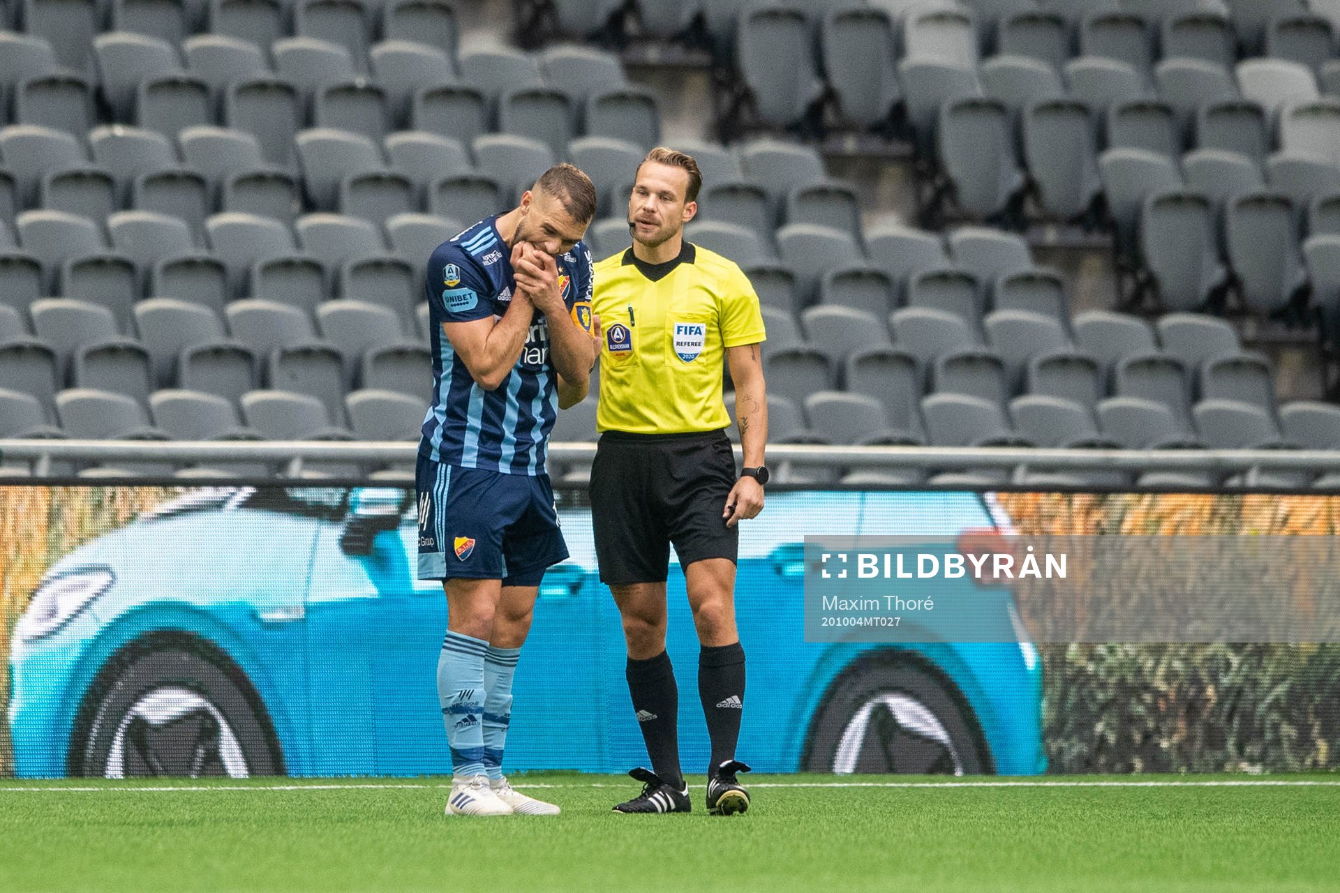 under fotbollsmatchen i Allsvenskan mellan Hammarby och