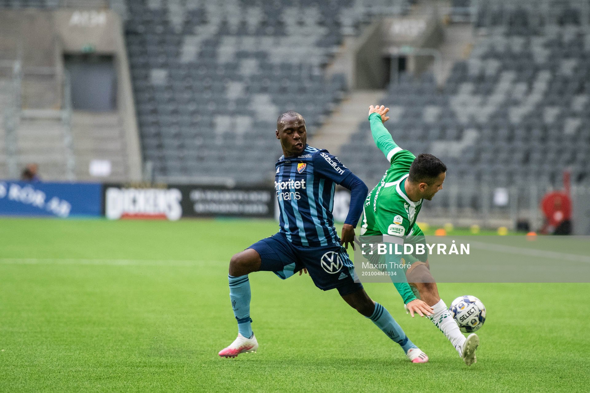 Djurgårdens Edward Chilufya och Hammarbys Mohanad Jeahze