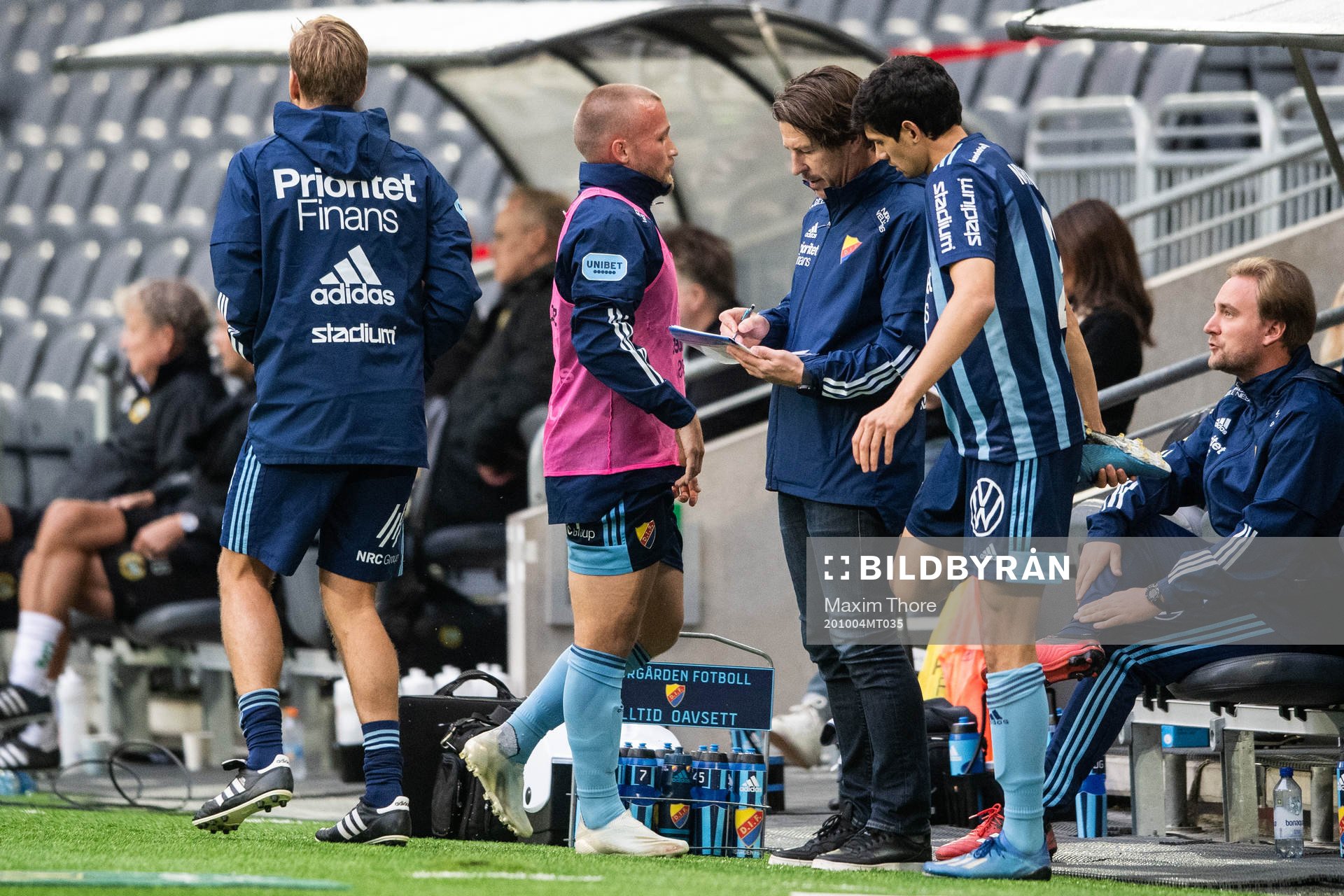Djurgårdens Jesper Nyholm och tränare Thomas Lagerlöf
