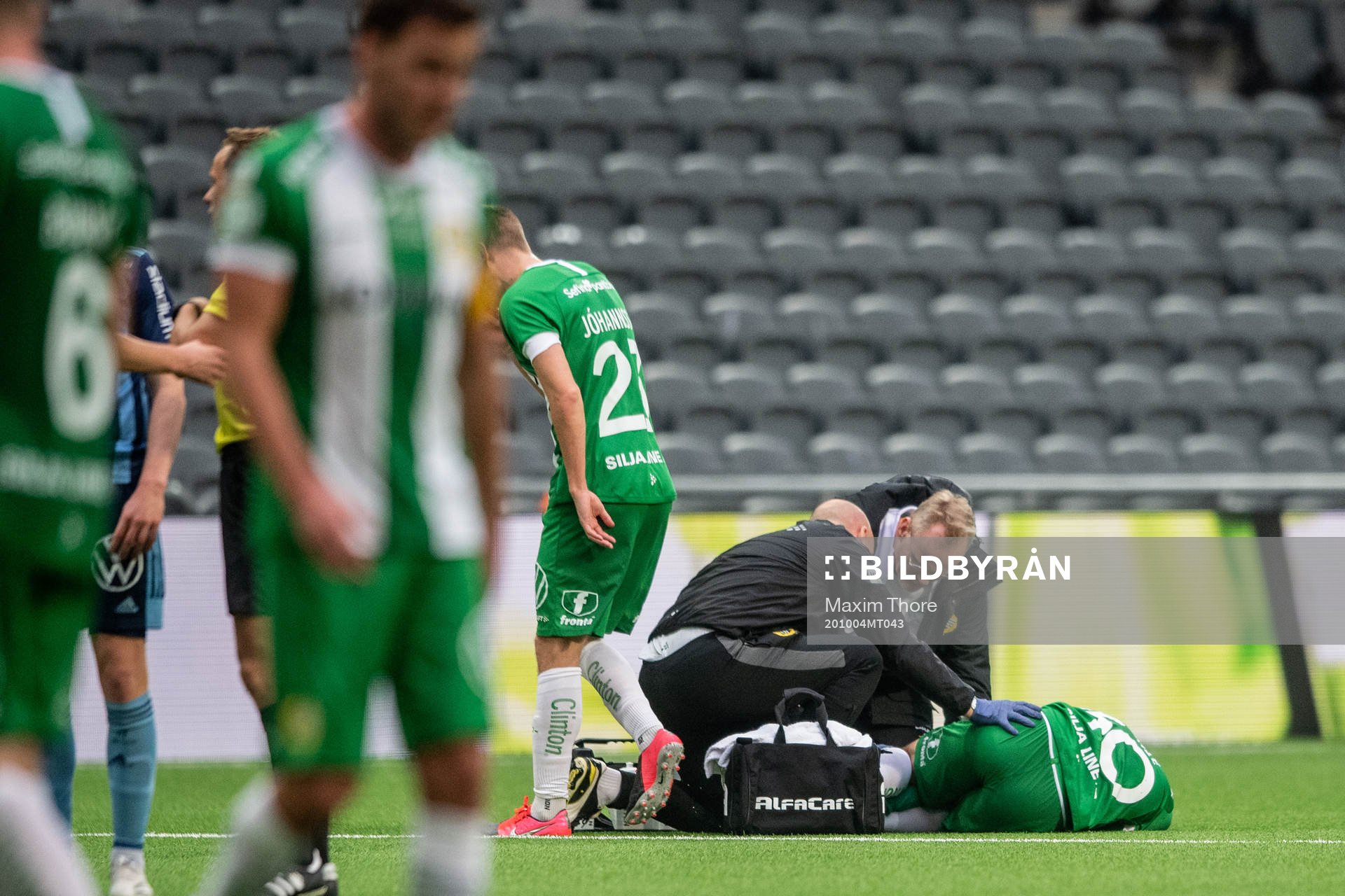 Hammarbys Mohanad Jeahze får läkarvård