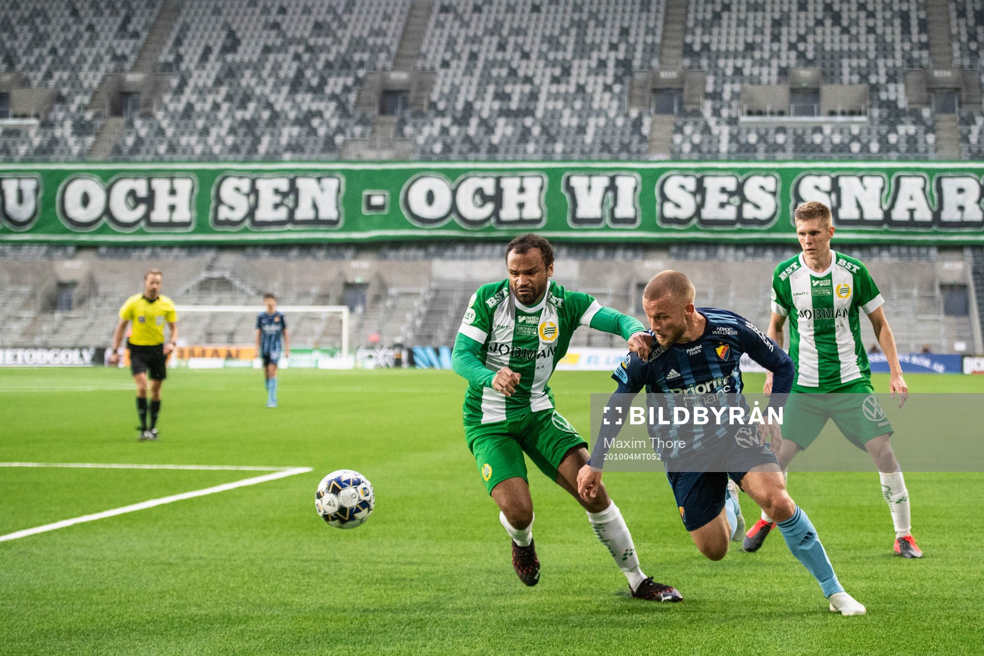 Hammarbys Jeppe Andersen och Djurgårdens Nicklas Bärkroth