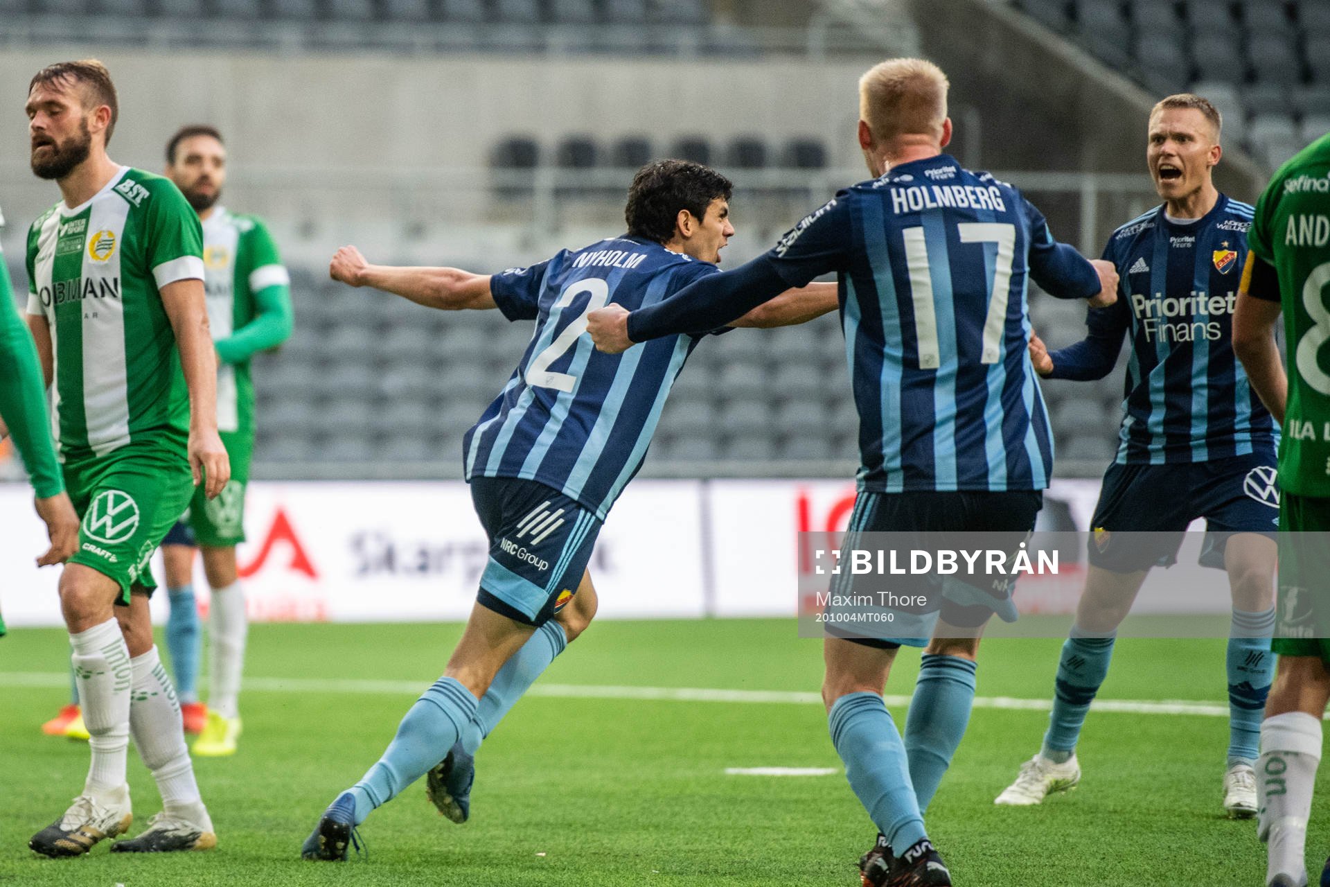 Djurgårdens Jesper Nyholm jublar