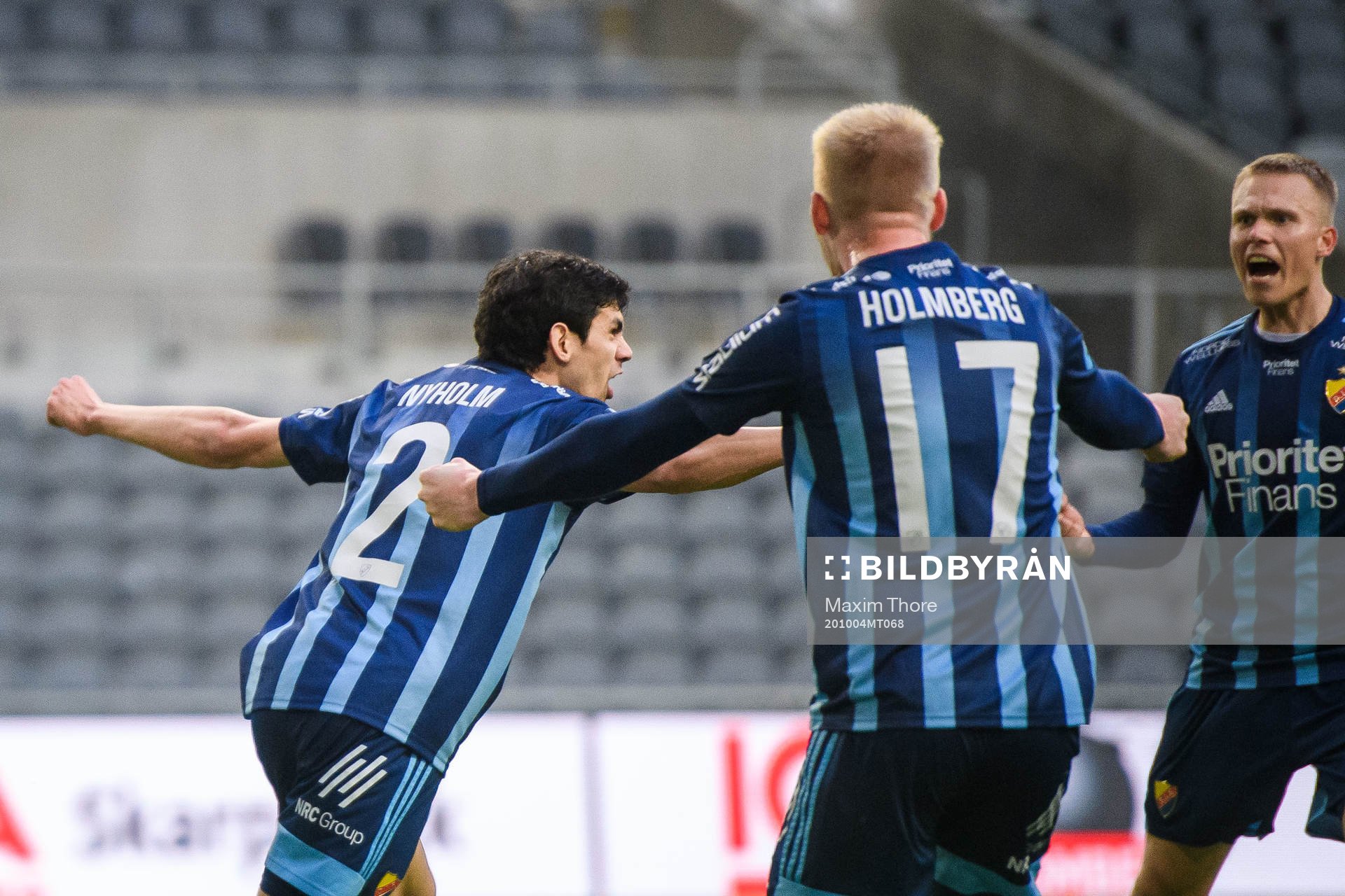 Djurgårdens Jesper Nyholm jublar