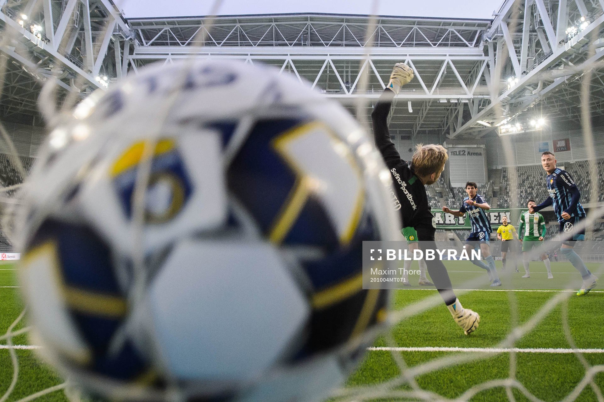 Djurgårdens Jesper Nyholm gör 1-1 bakom Hammarbys