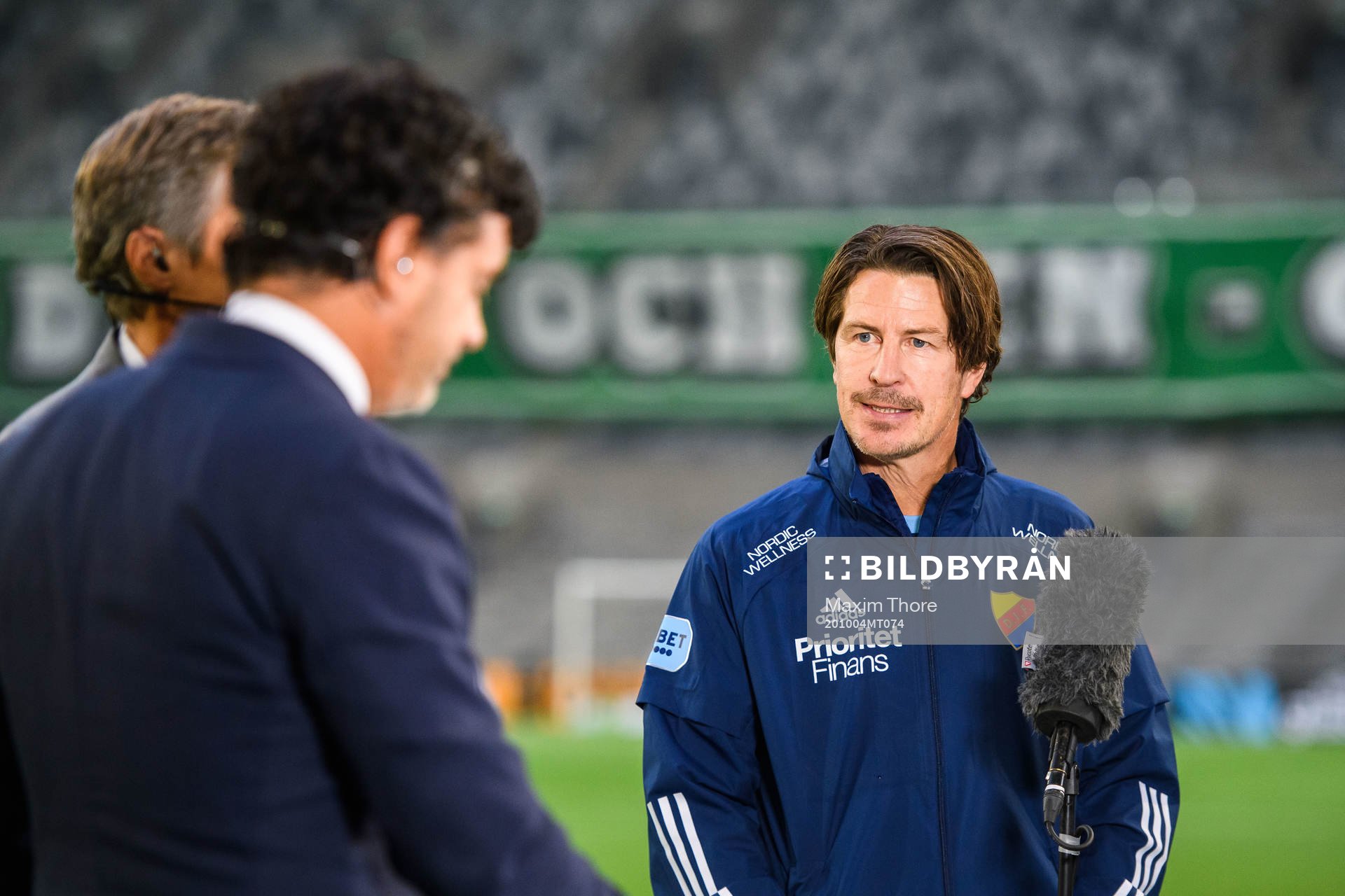 Djurgårdens tränare Thomas Lagerlöf i Dplays studio