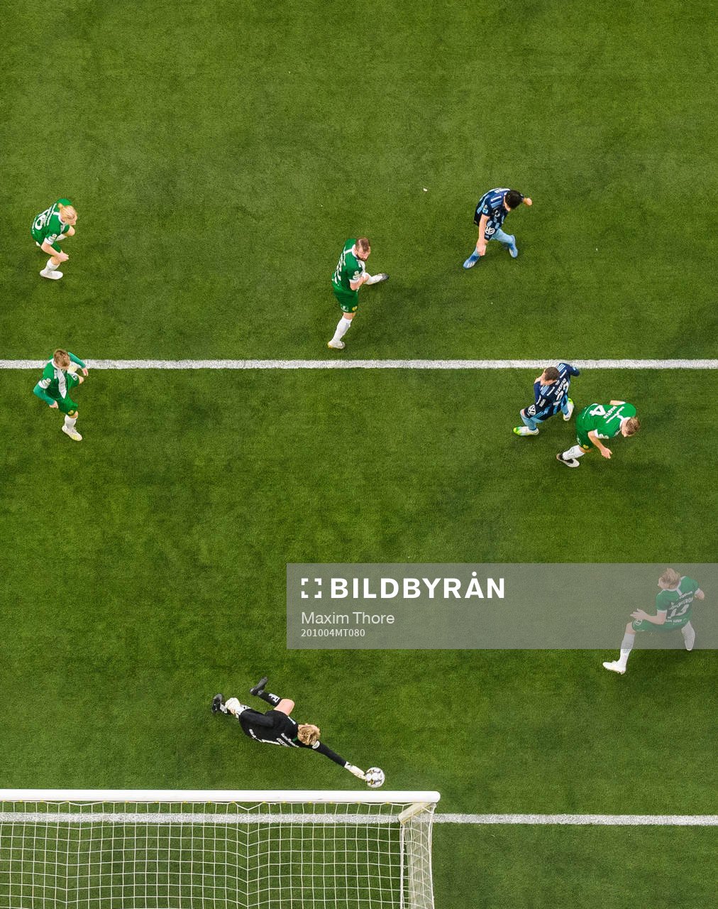 Djurgårdens Jesper Nyholm gör 1-1 bakom Hammarbys