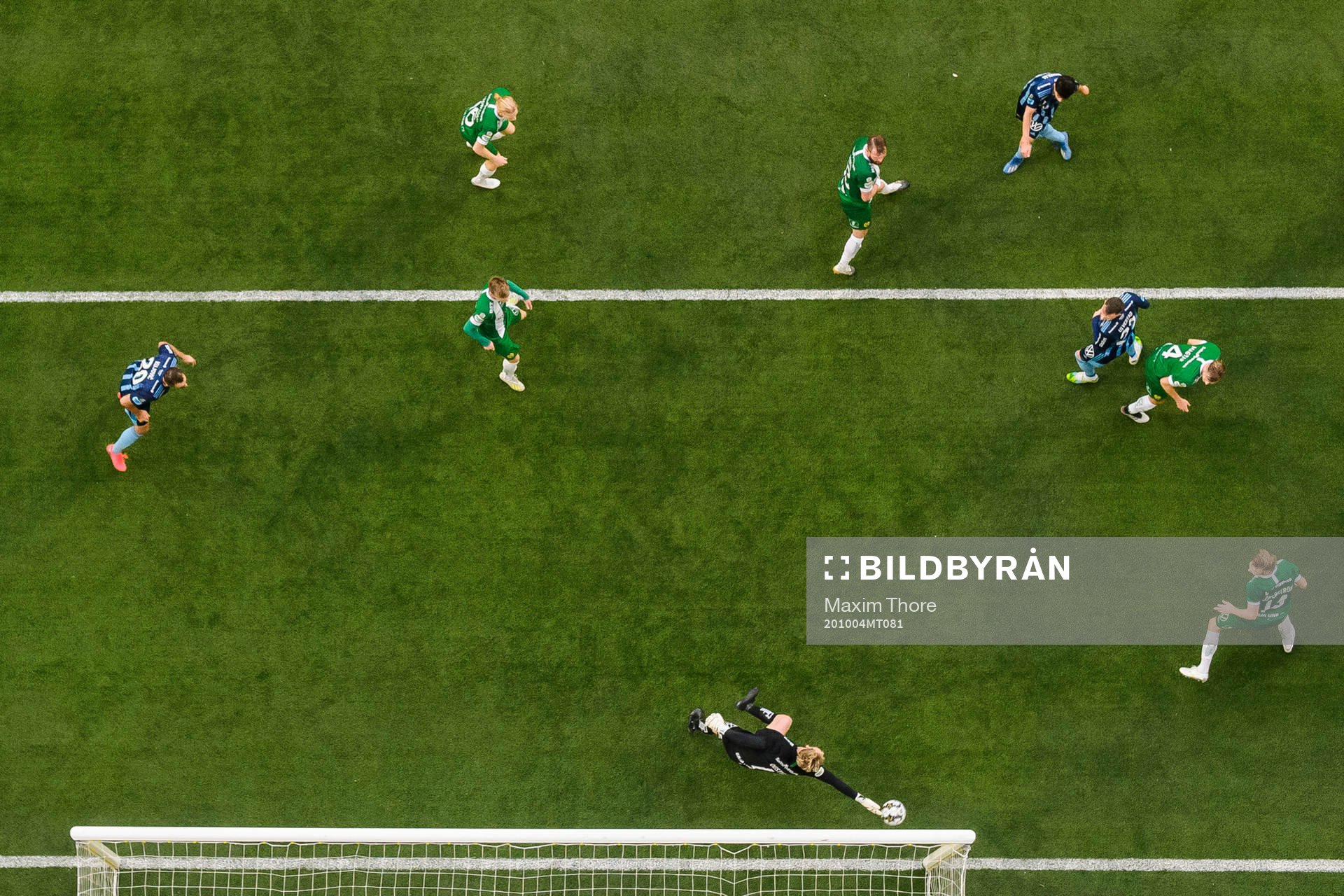 Djurgårdens Jesper Nyholm gör 1-1 bakom Hammarbys