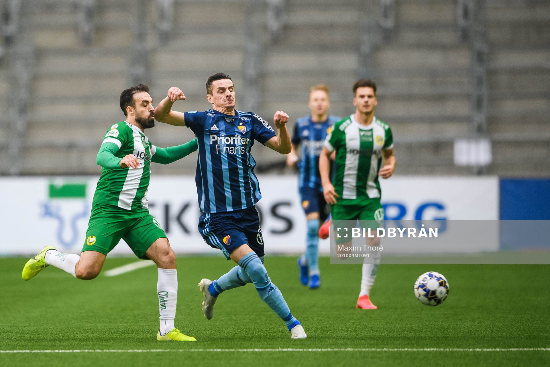 Hammarbys Abdul Khalili och Djurgårdens Haris Radetinac