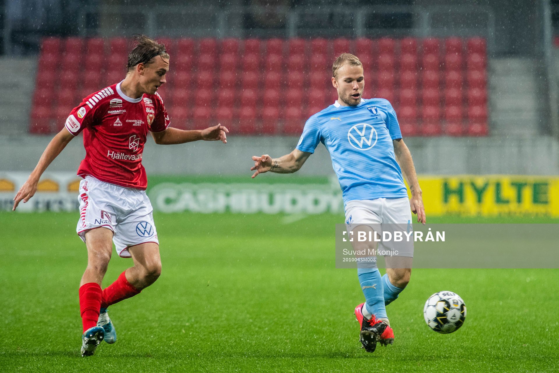 Kalmars Isak Magnusson och Malmö FFs Oscar Lewicki