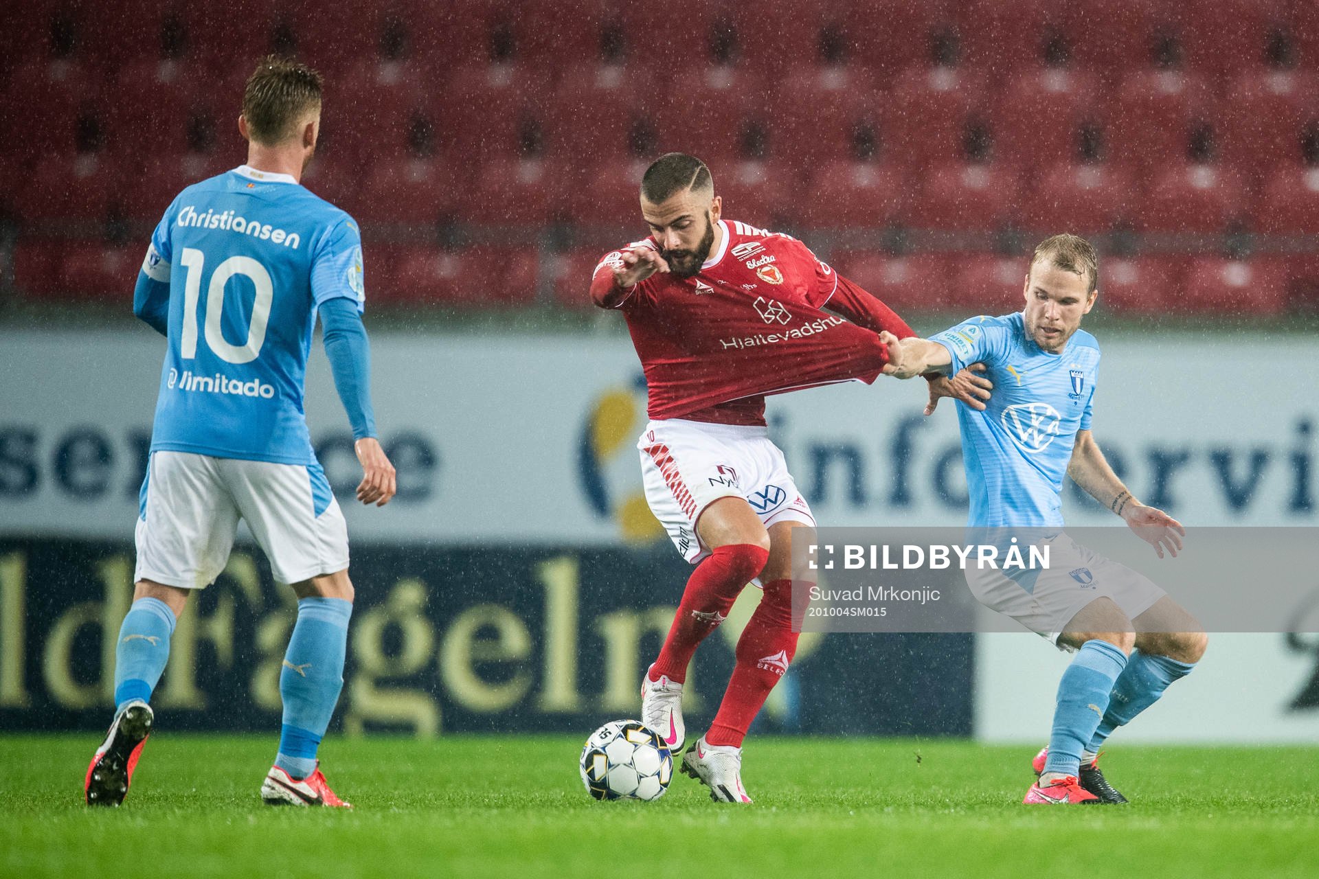 Kalmars Filip Sachpekidis och Malmö FFs Oscar Lewicki