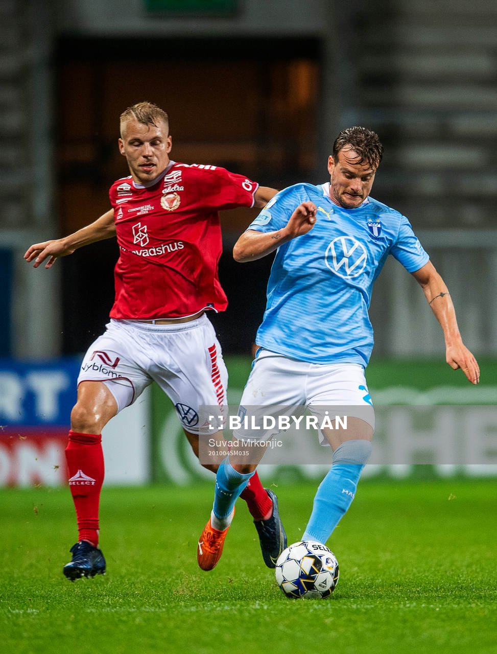 Kalmars Sebastian Ring och Malmö FFs Eric Larsson