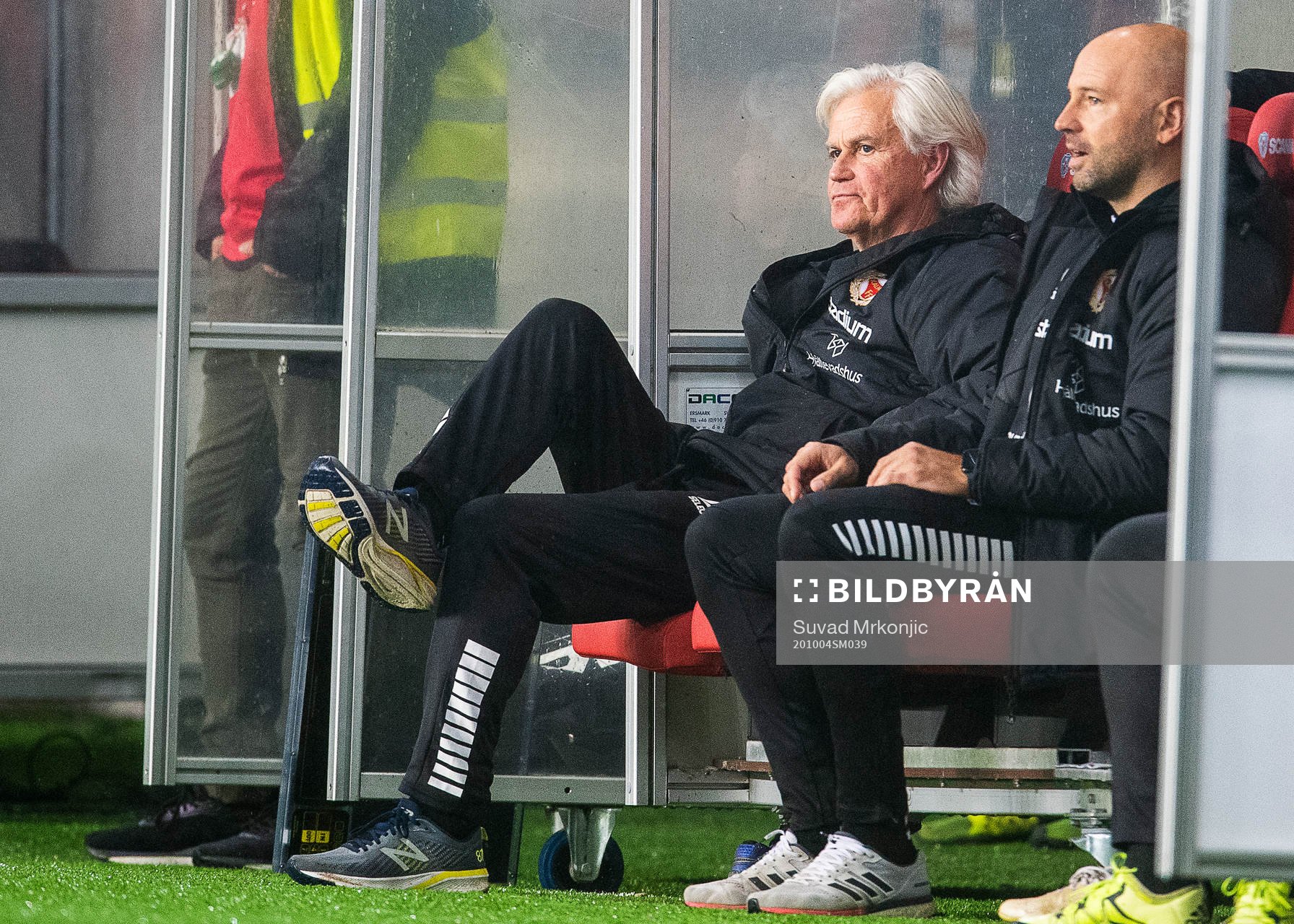 Kalmars tränare Nanne Bergstrand under fotbollsmatchen i Allsvenskan mellan Kalmar och Malmö FF den 4 oktober 2020 i Kalmar.