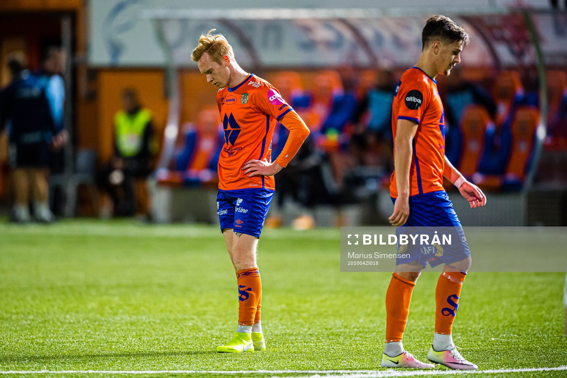 Sigurd Tafjord and Sigurd Hauso Haugen of Aalesund looks