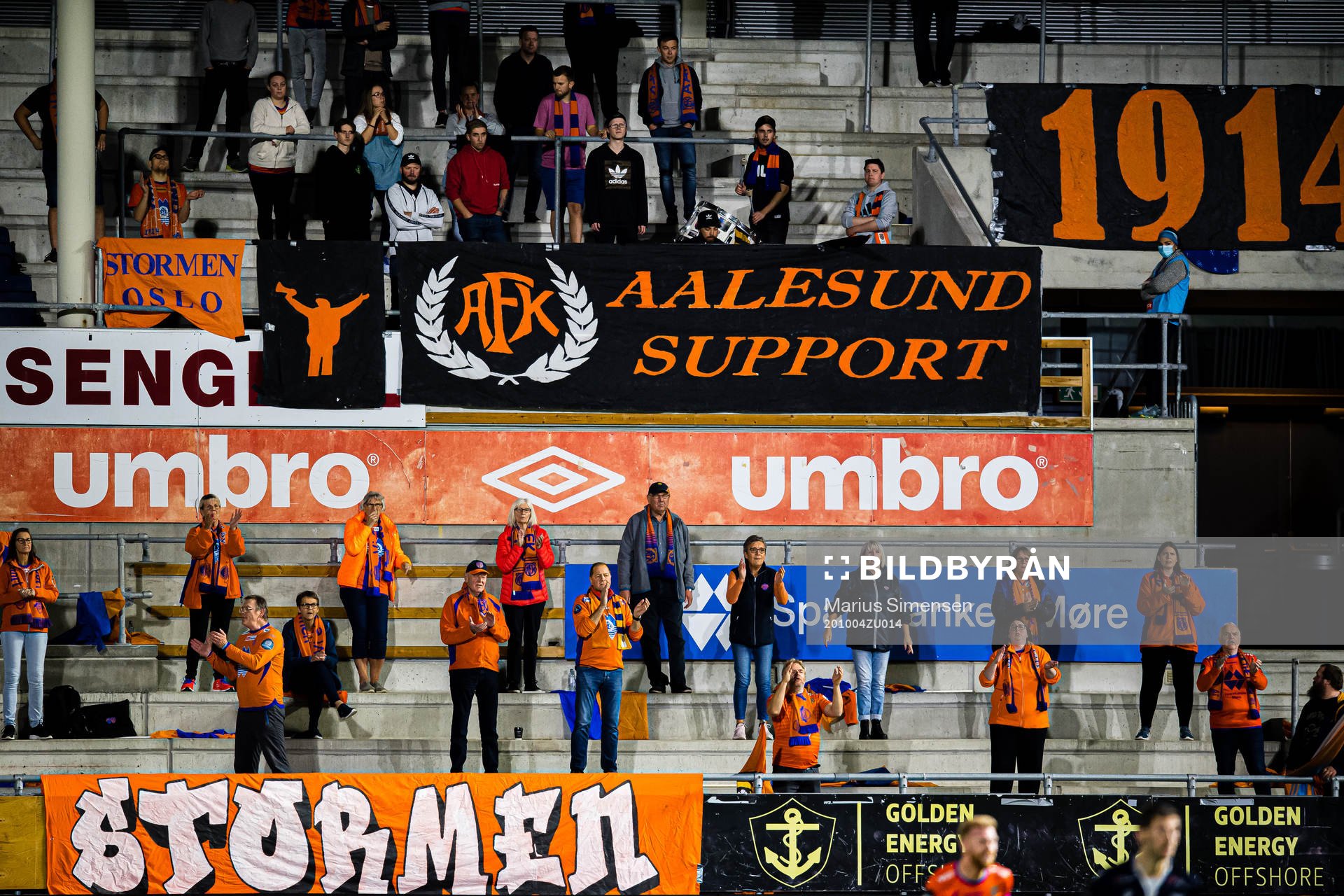 Spectators in the stands
