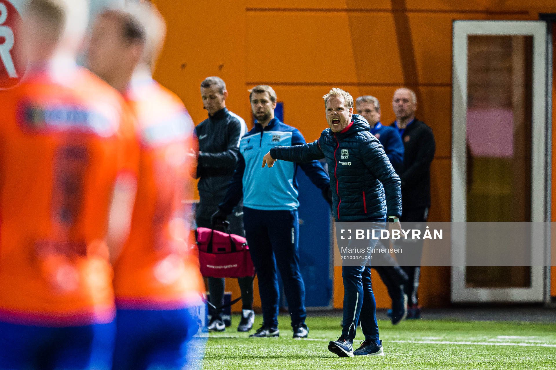 Christian Michelsen, head coach of Kristiansund, reacts
