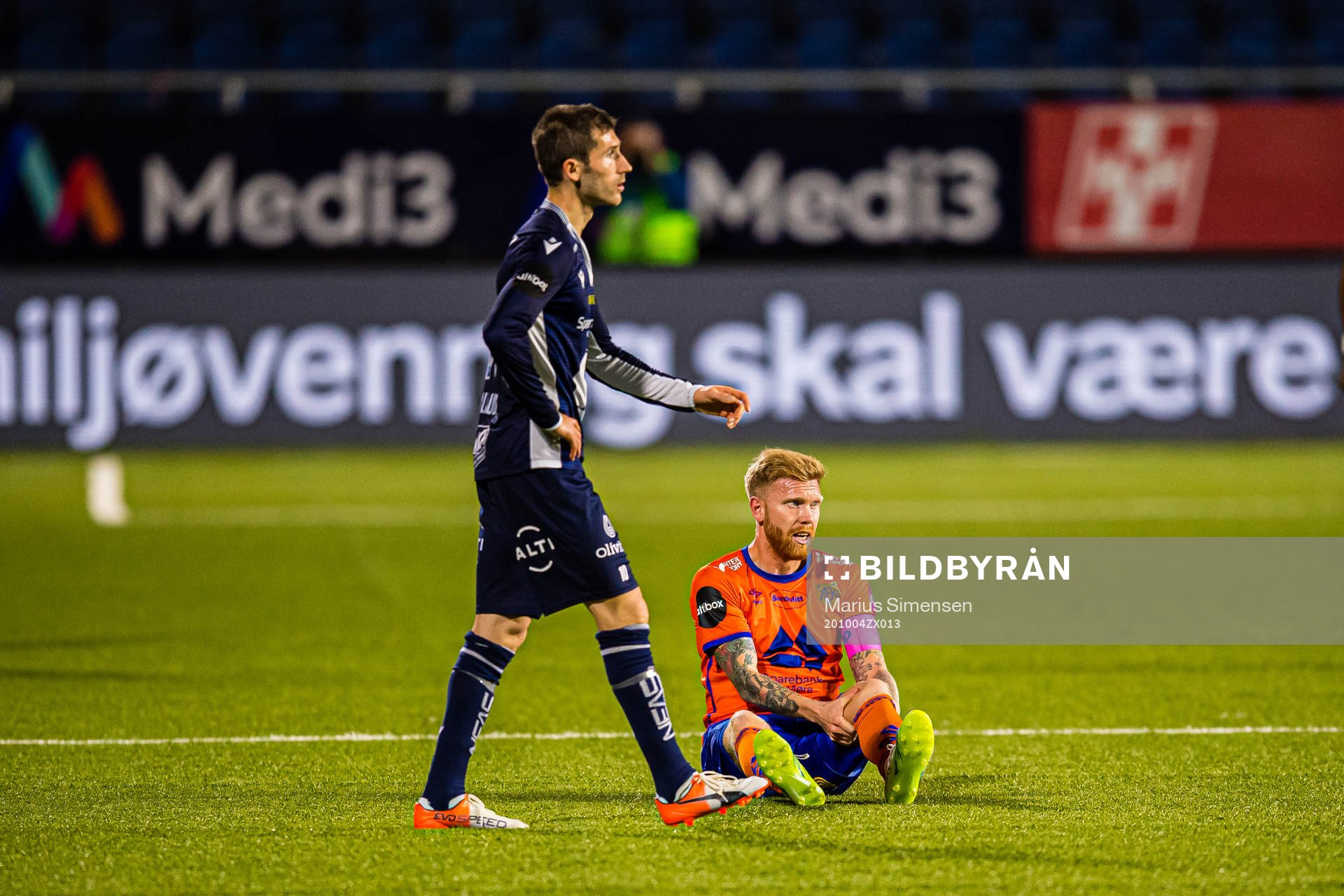 Fredrik Kjernmoen Carlsen of Aalesund looks dejected