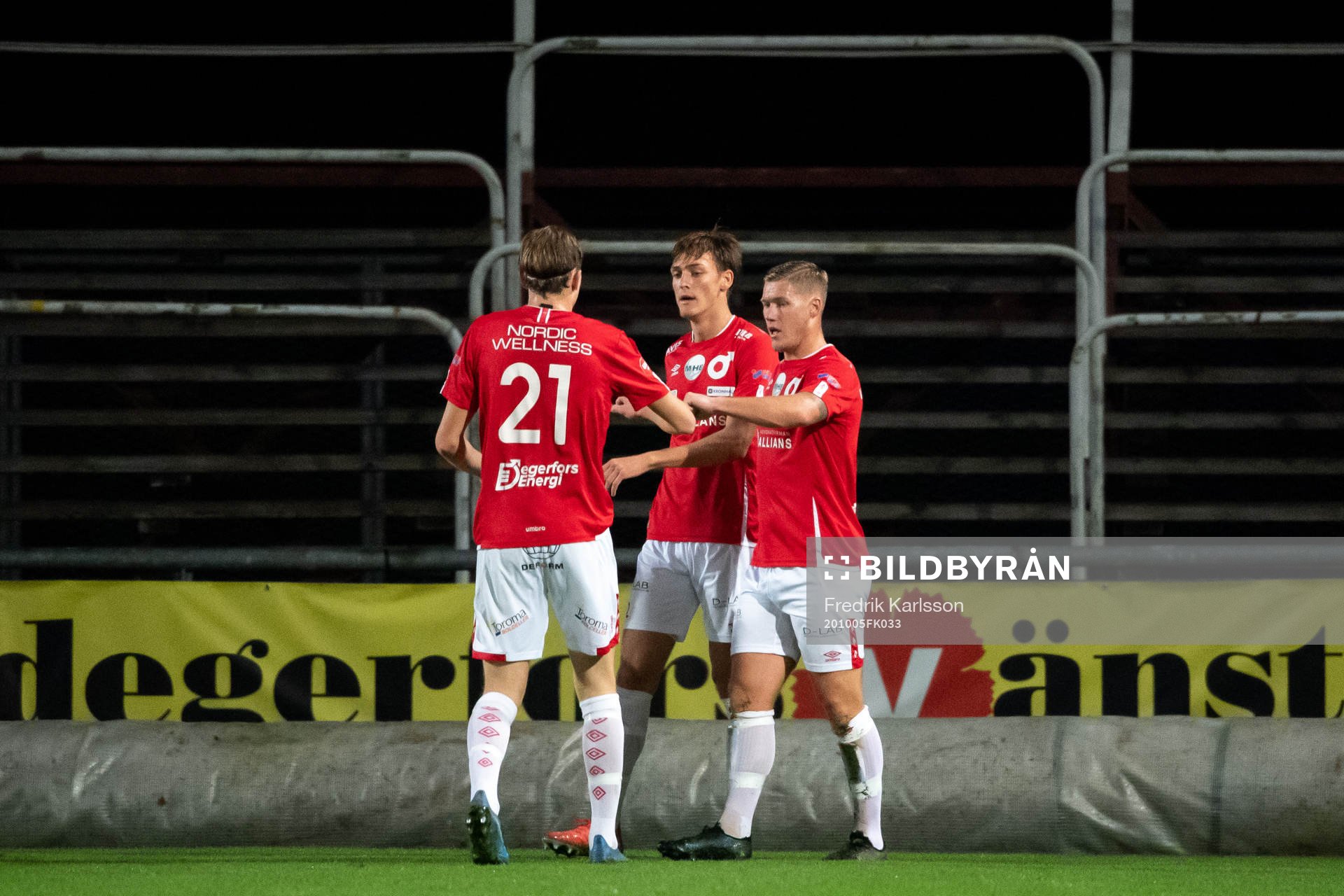 Degerfors Adam Carlén, Gustav Granath och Victor Edvardsen