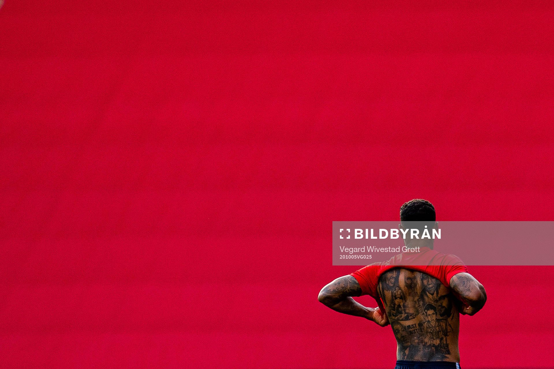 The tattoos of Joshua King of the Norwegian national