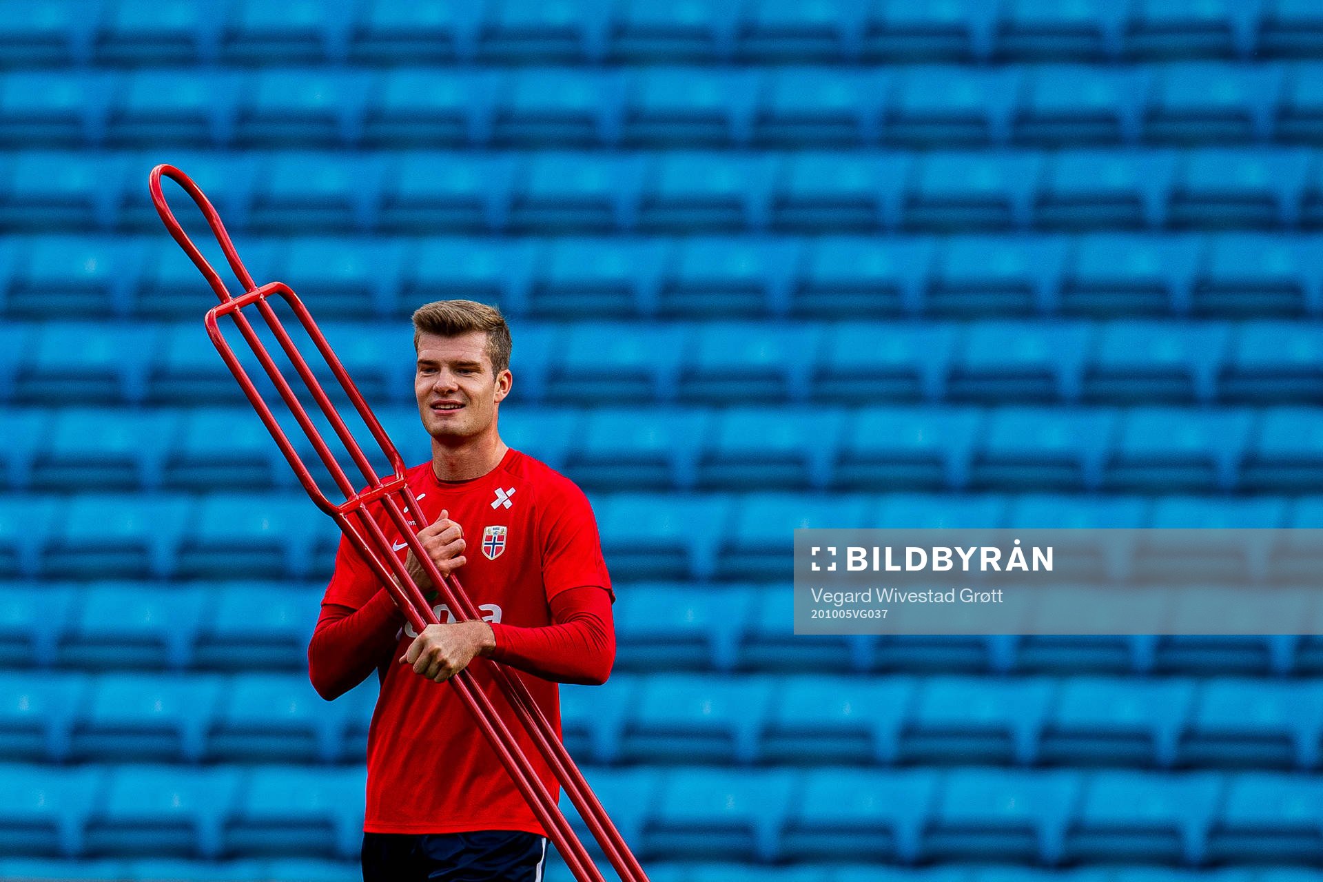 Alexander Sørloth of the Norwegian national football team