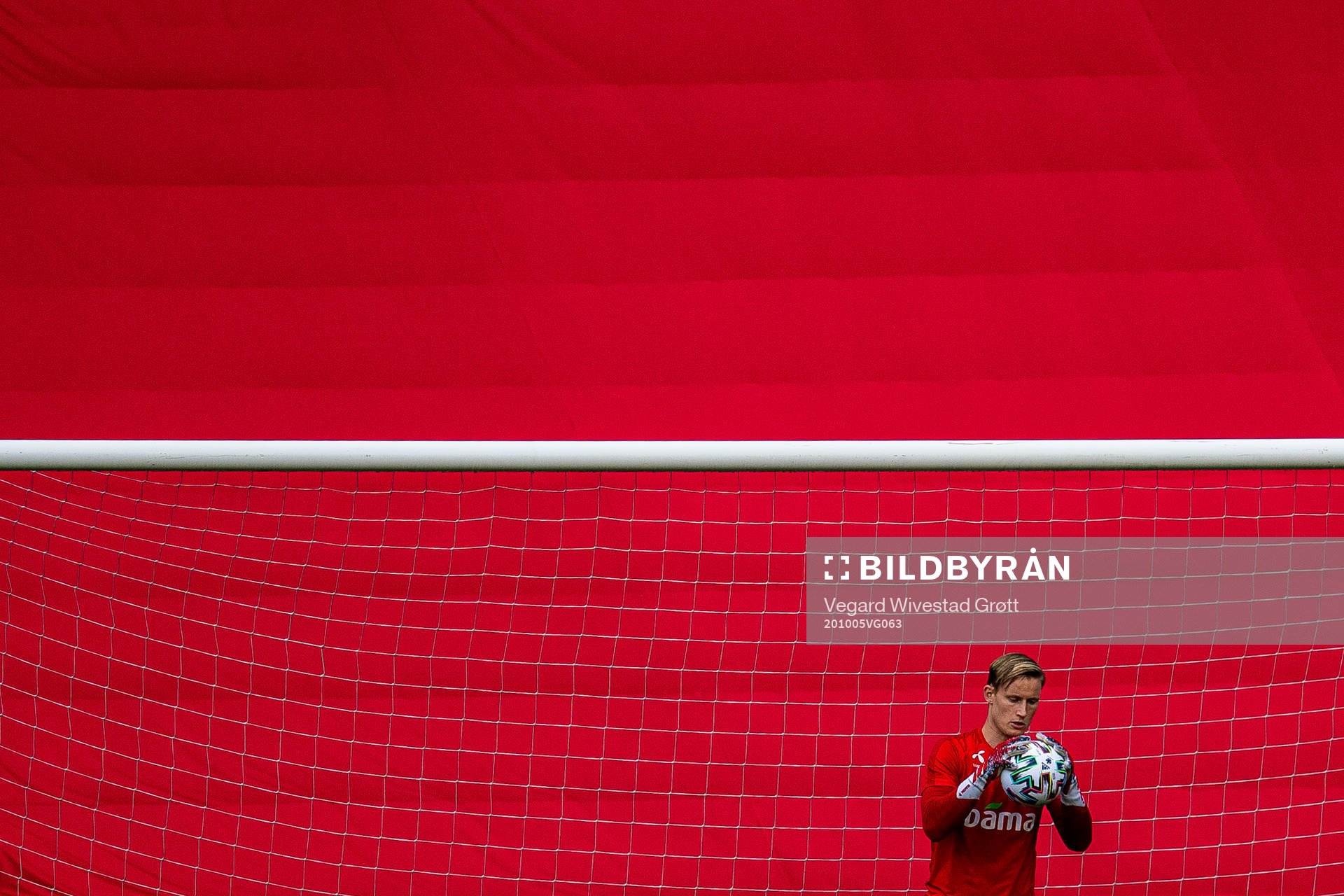 Goalkeeper Sondre Rossbach of the Norwegian national