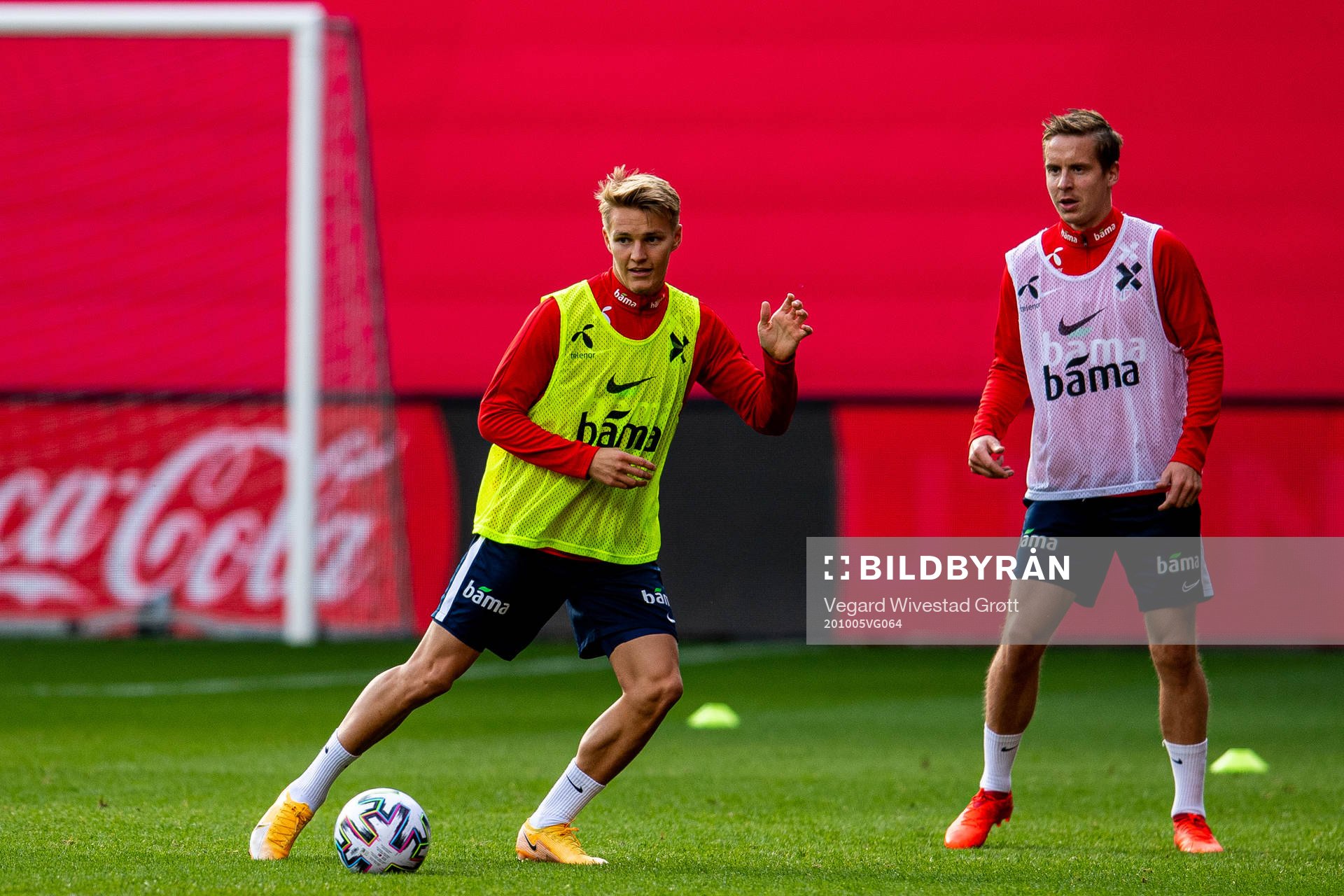 Martin Ødegaard and Stefan Johansen of the Norwegian